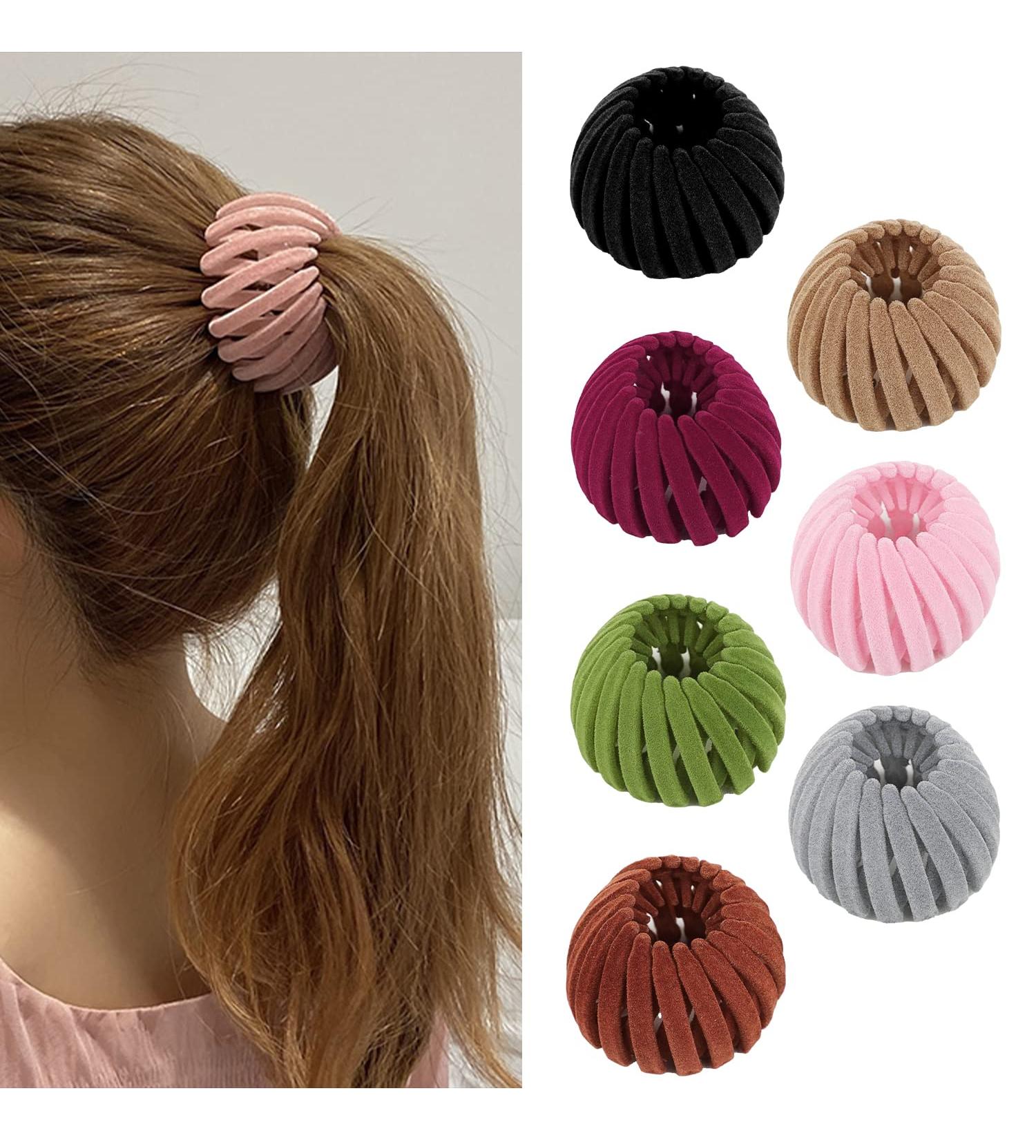 7Pcs Bird Nest Hair Clips Set - Bun Maker, Ponytail Holder, Fashion Accessories for Women - Buy Online on GoSupps.com