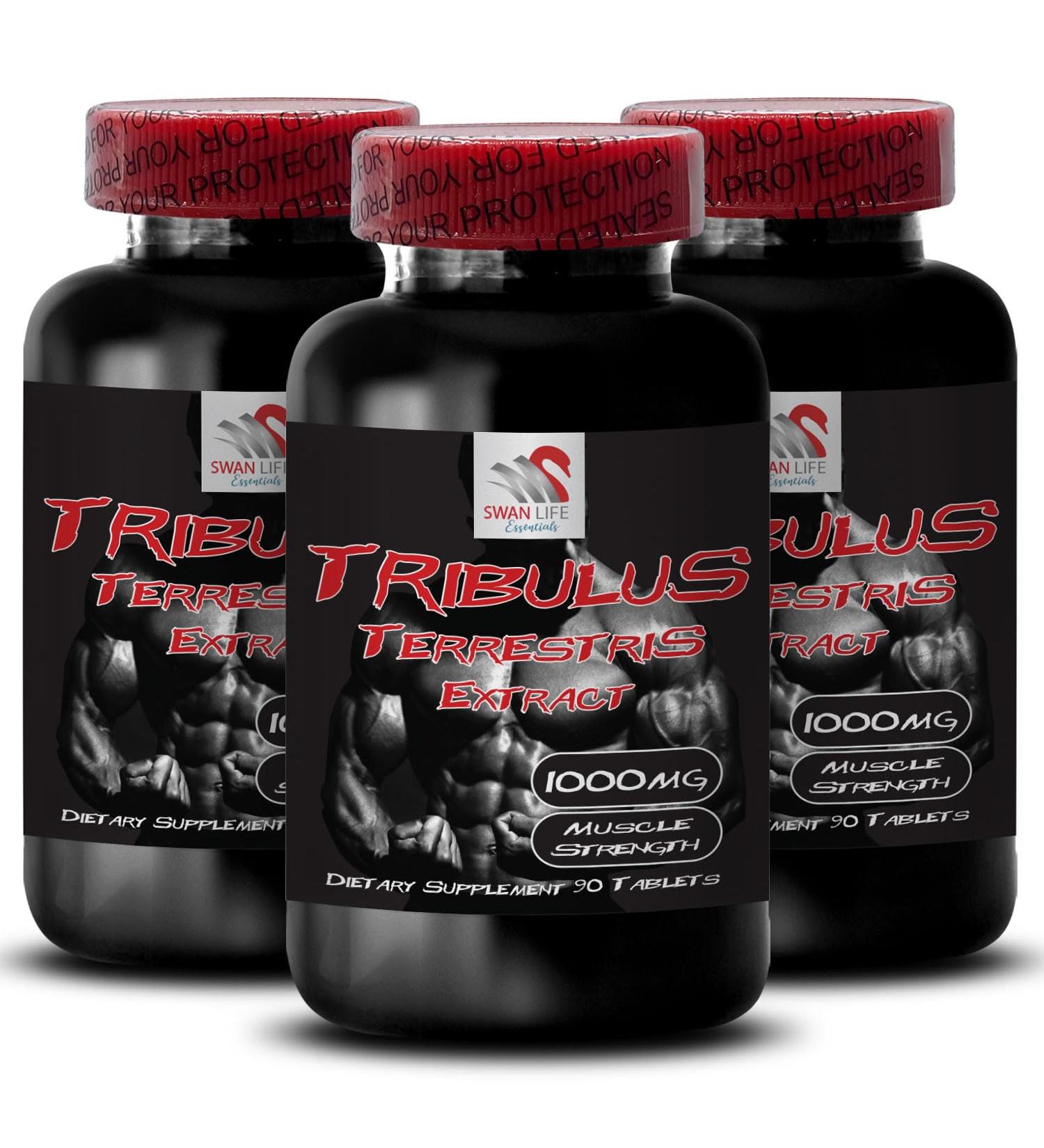 Muscle Recovery - TRIBULUS TERRESTRIS EXTRACT - Energy Strength Boost Active Stamina Dynamic Endurance Physical Power Stamina Recharge Energy Support Power Activation 3 Bottles 270 Tablets - Buy Online on GoSupps.com