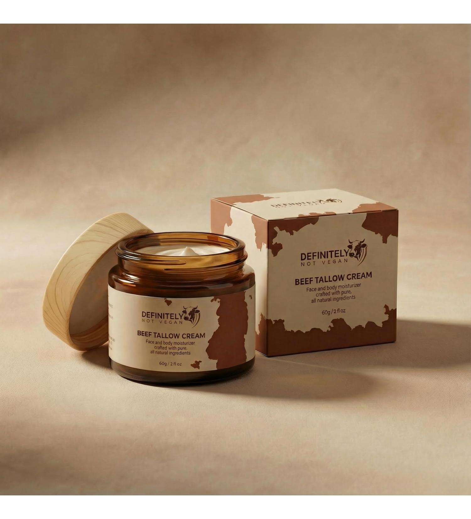 PURETREX Beef Tallow Face & Body Cream with Collagen Manuka Honey & Emu Oil Grass Fed Tallow Moisturizer for Dry Skin Anti Aging Natural Skin Care Handmade Non GMO (2 Oz Unscented) - Buy Online on GoSupps.com