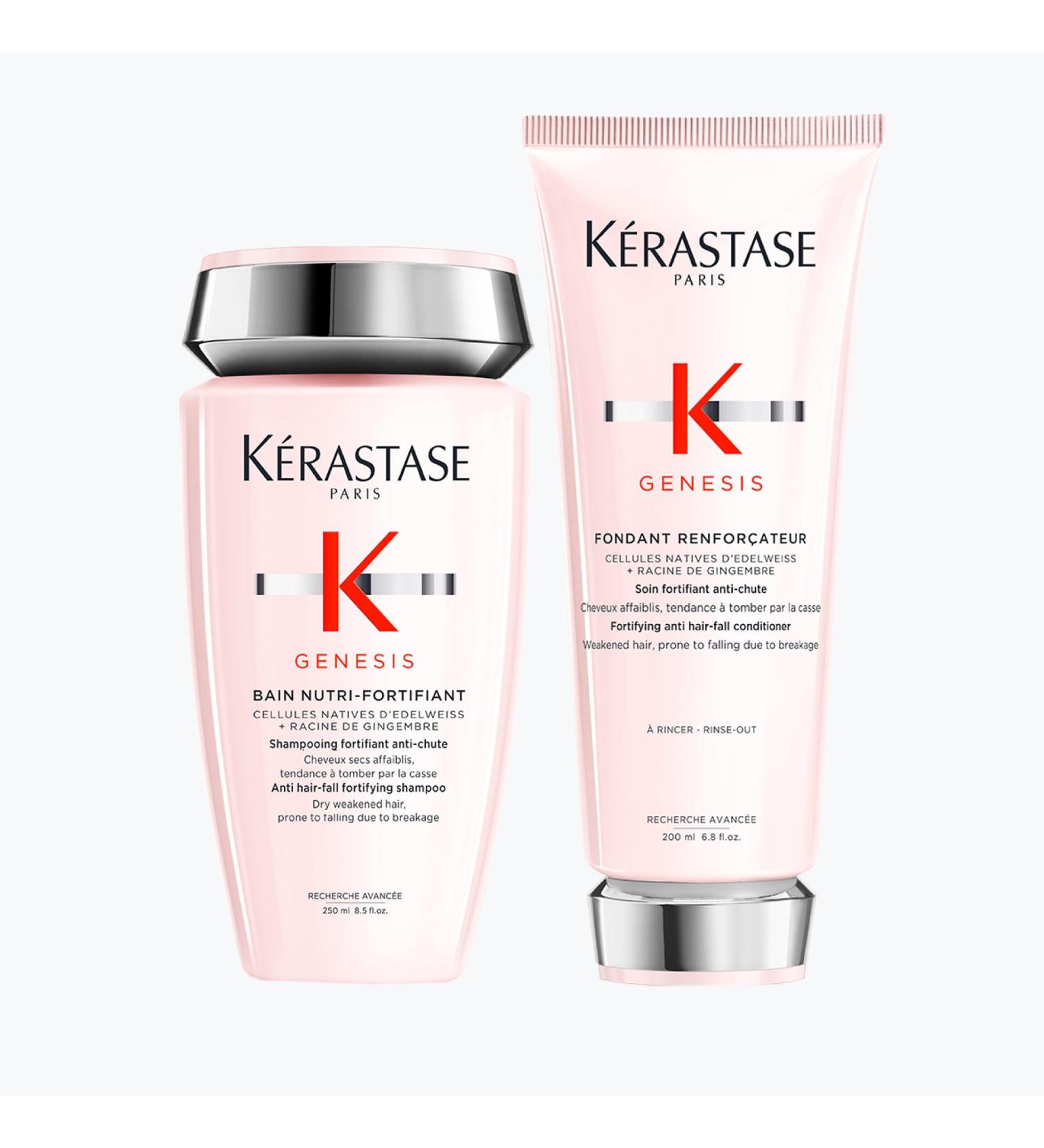 K rastase Genesis Hair Thickening Sulfate Free Shampoo and Conditioner Set 2-Step Routine for Hair Thickening For All Hair Types Bain Nutri-Fortifiant 250 ML and Fondant Renforcateur 200 ML - Buy Online on GoSupps.com