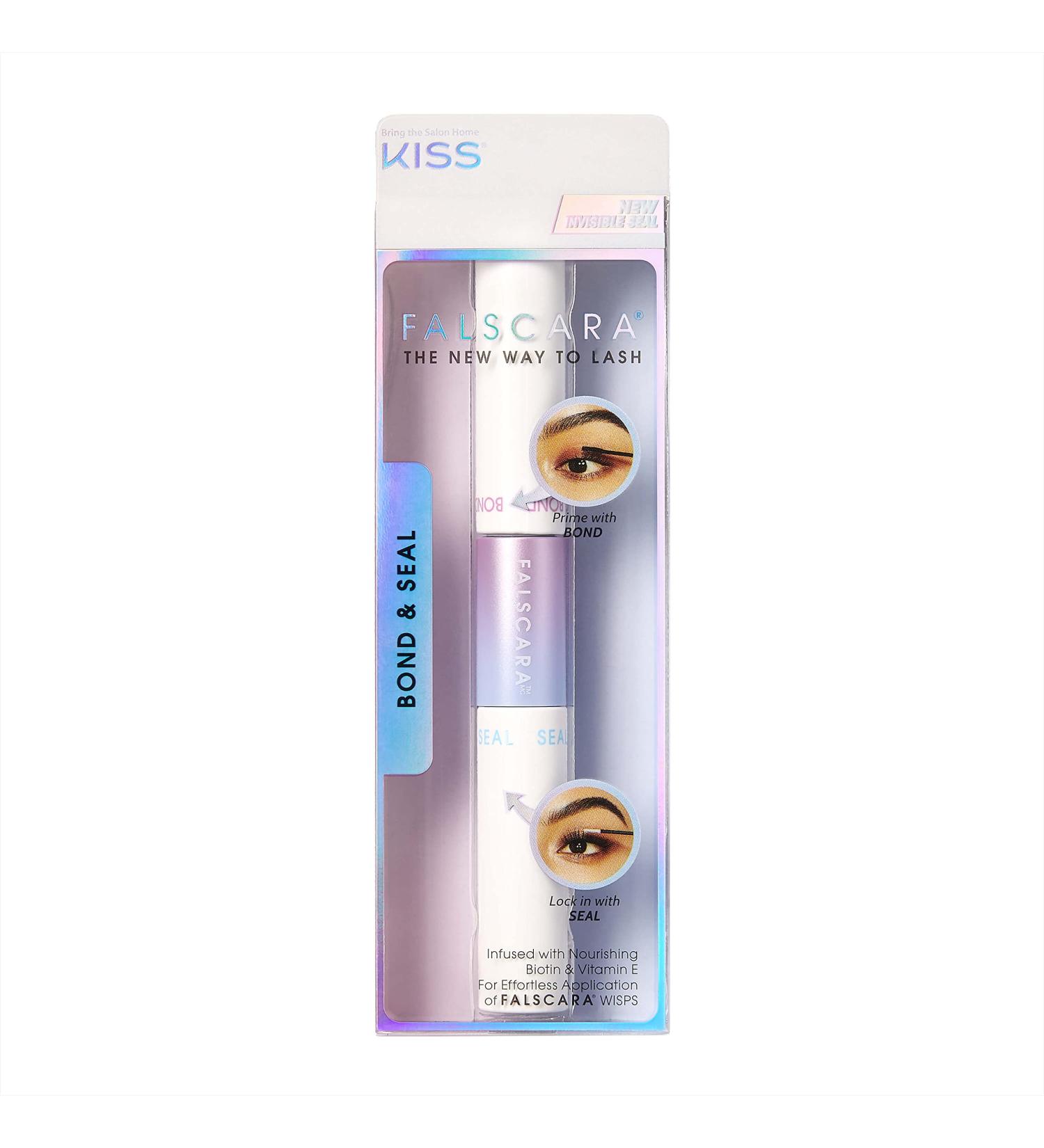 KISS Falscara DIY Eyelash Extension Bond & Seal with Biotin & Vitamin E - All Day Wear Lash Adhesive for Falscara Wisps - Remover & Applicator Included - PINK - Buy Online on GoSupps.com