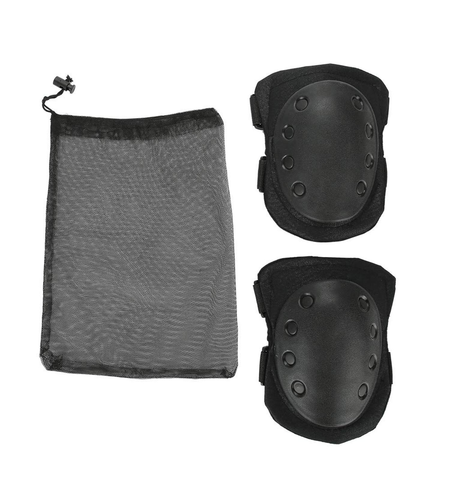 Buy Knee Support 2 Pack | Black Compression Knee Brace & Protective Pads for Football & Basketball - Buy Online on GoSupps.com