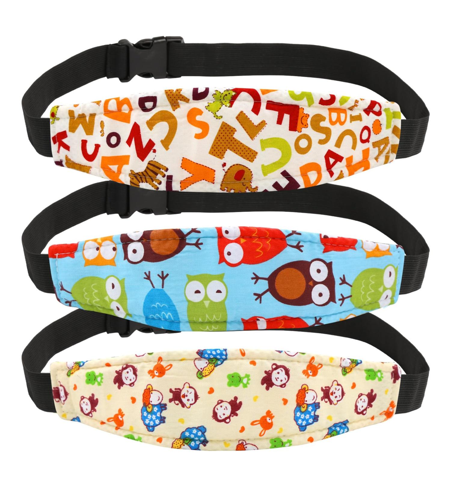 Kosote 3Pcs Baby Kids Head Support Hugger - Adjustable Car Seat Head Strap for Neck Relief & Safety - Buy Online on GoSupps.com