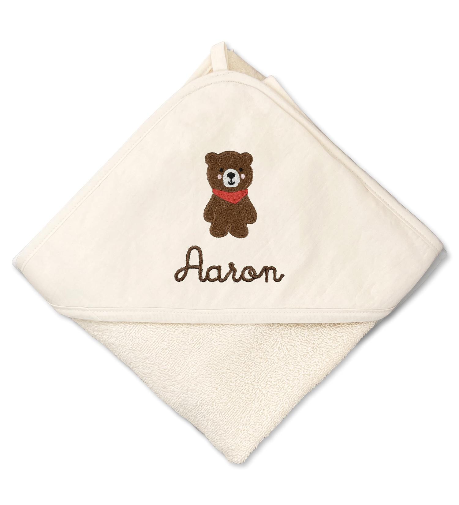 Personalized Baby Hood Towels (75x75cm) - 100% Cotton Natural Color for Boys & Girls - Buy Online on GoSupps.com