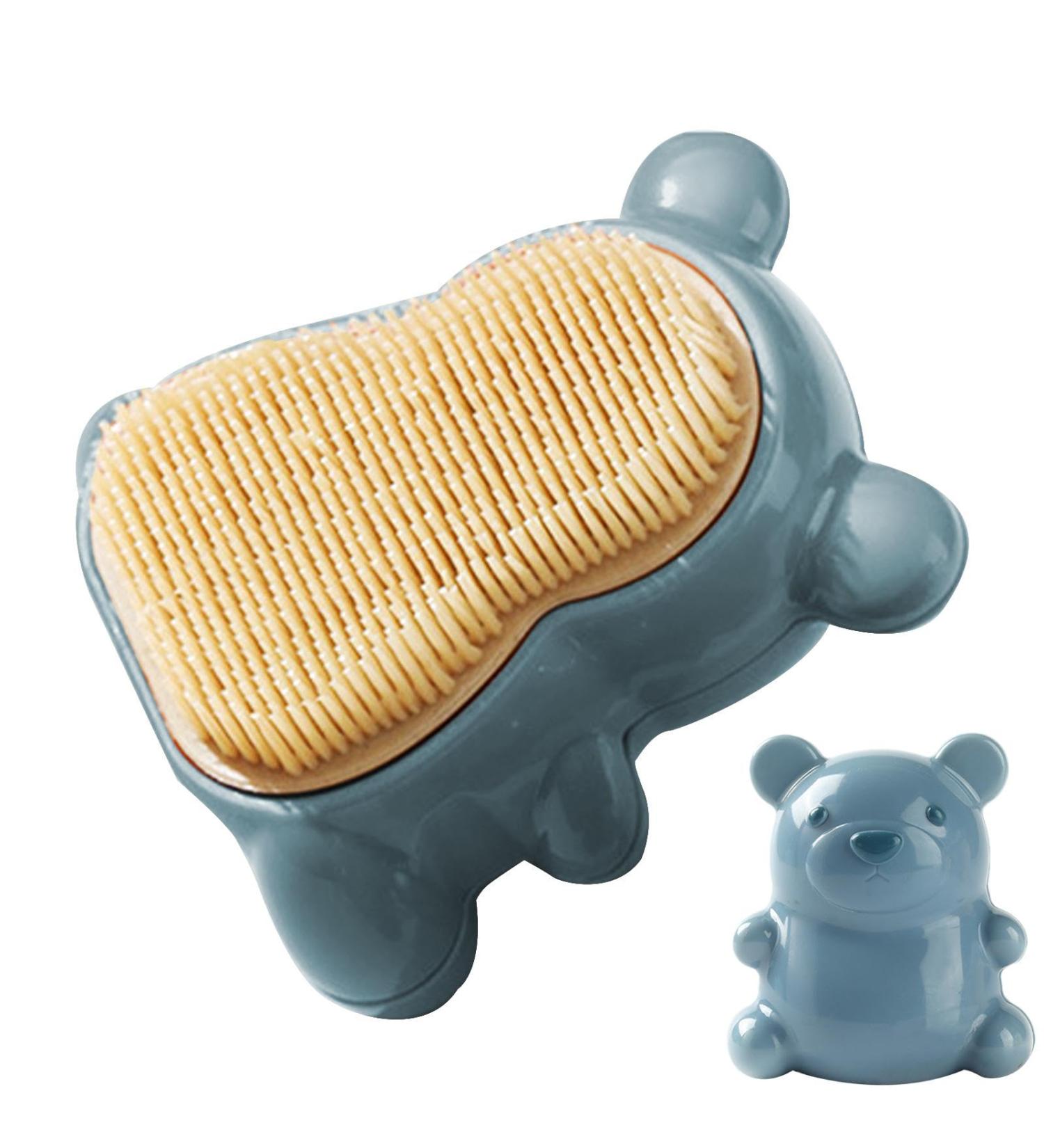 Bear Finger Nail Brush Cute Bear Hand Fingernail Brush Cleaner Creative Deep Clean Easy To Grasp Gentle Bristles Kids Nail Brush For Men Toes Blue - Buy Online on GoSupps.com