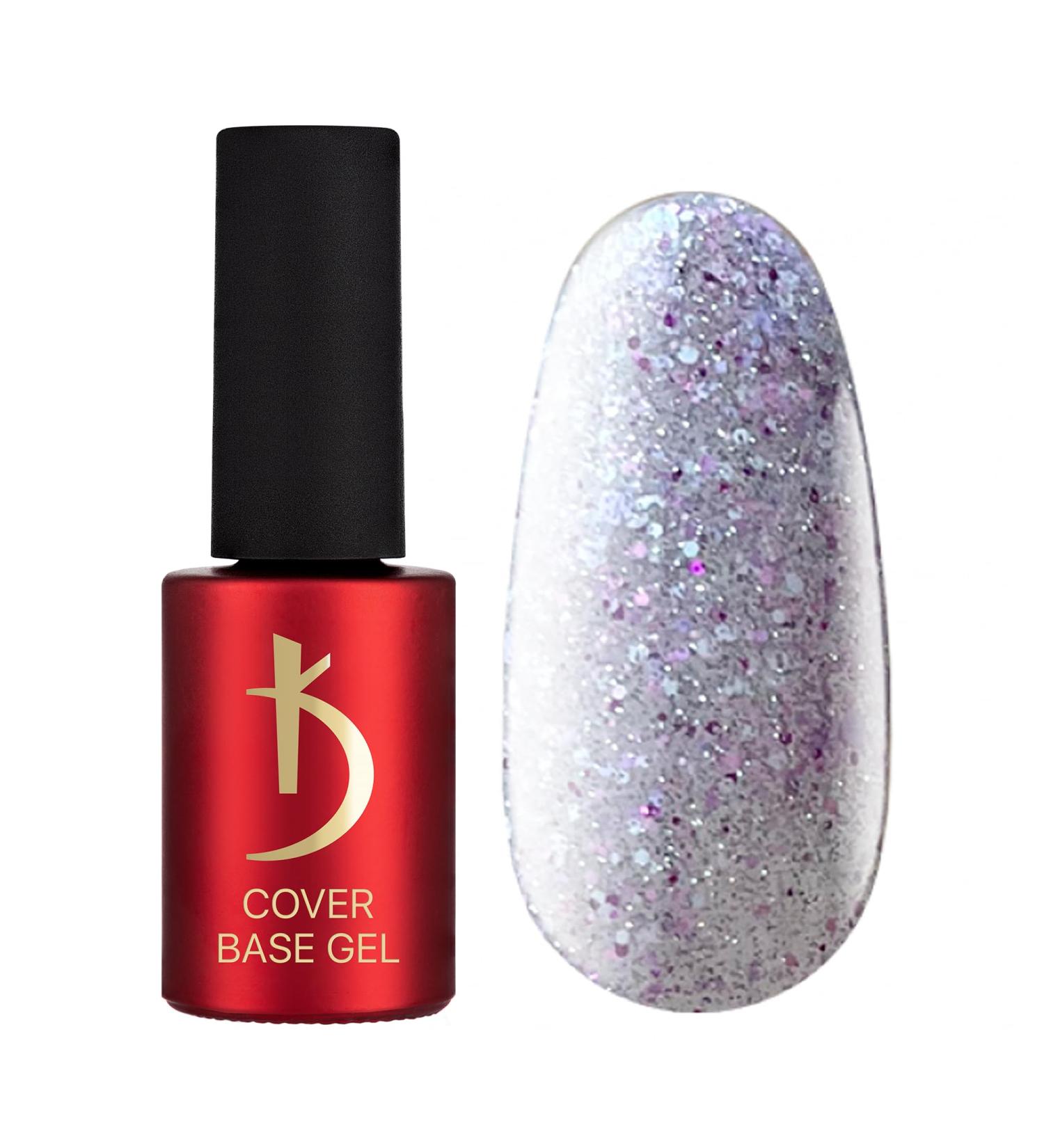 K Professional Base Coat - Clear Gel with White Violet Flakes - 7ml UV Nail Polish for Gel Nails - Long-Lasting Finish - International Shipping Available - Buy Online on GoSupps.com