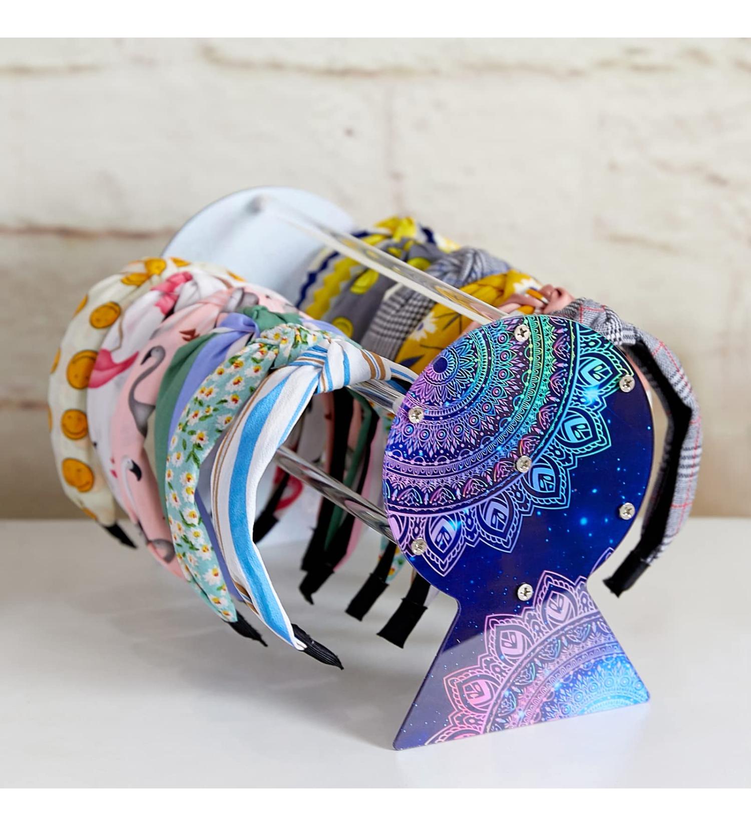 Acrylic Headband Holder Organizer Stand - Dark Blue | Hair Accessories Storage for Girls and Women - FIOBEE - Buy Online on GoSupps.com