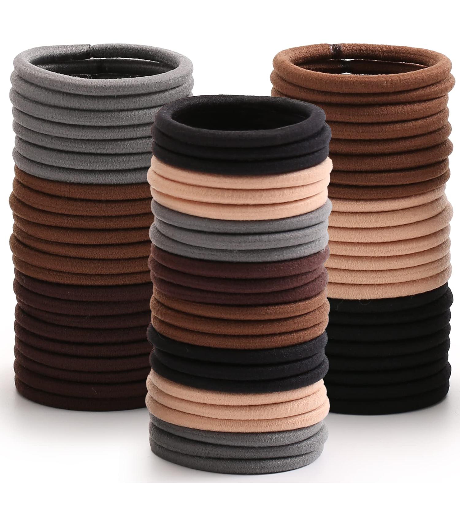 200 PCS Brown Hair Ties Elastic Bands for Thick Thin Hair - Non-slip Ponytail Holders Hair Accessories for Women Men - Shop Now! - Buy Online on GoSupps.com