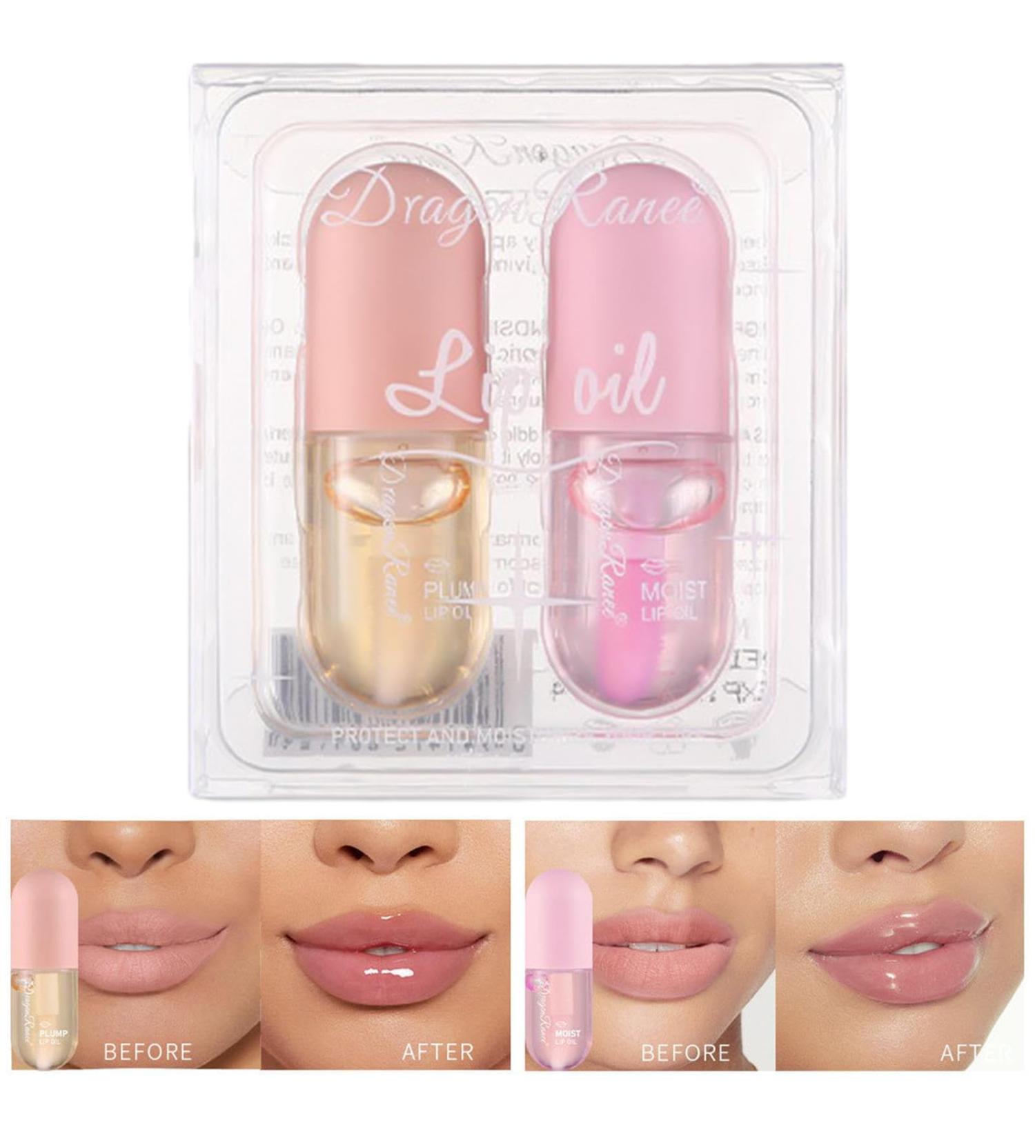  Eastuy Clear Lip Oil - Non-sticky transparent moisturizing lip oil Essence Lip Gloss Long-lasting lip care essence Moisturizing lip gloss for Eastuy - Buy Online on GoSupps.com