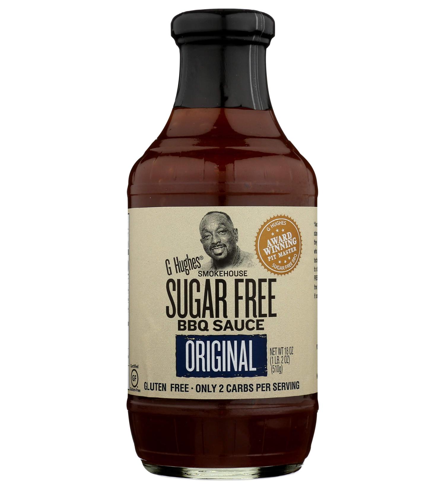 Buy G Hughes Sugar Free BBQ Sauce Original 18 oz | Low-Calorie BBQ Delight - Buy Online on GoSupps.com