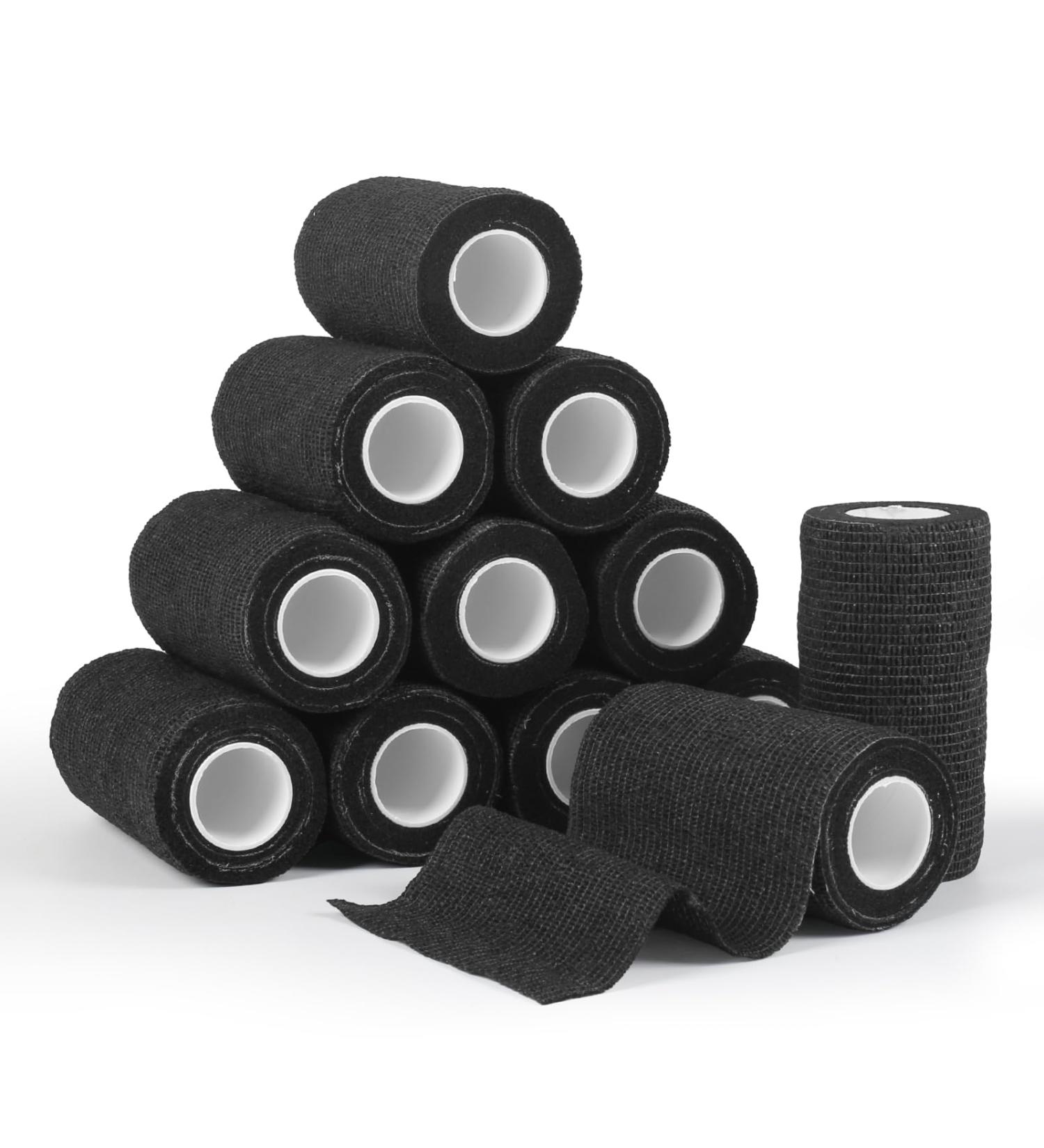 Buy Hasudei Self-Adhesive Bandage - 12 Rolls 10cm x 4.5m | Elastic Cohesive Bandages for Horses Dogs & Fingers | International Shipping Available - Buy Online on GoSupps.com