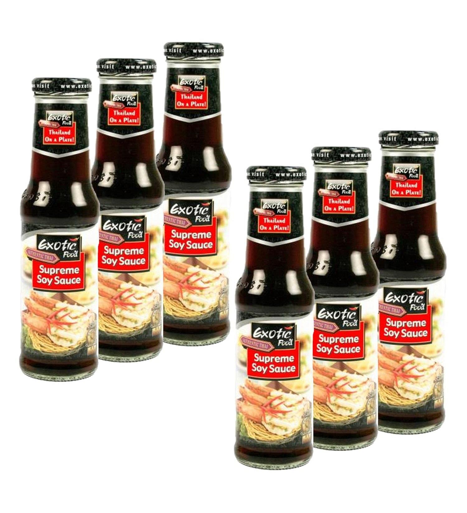 Exotic Food Pack of 6 Supreme Soy Sauce - 250ml Bottle