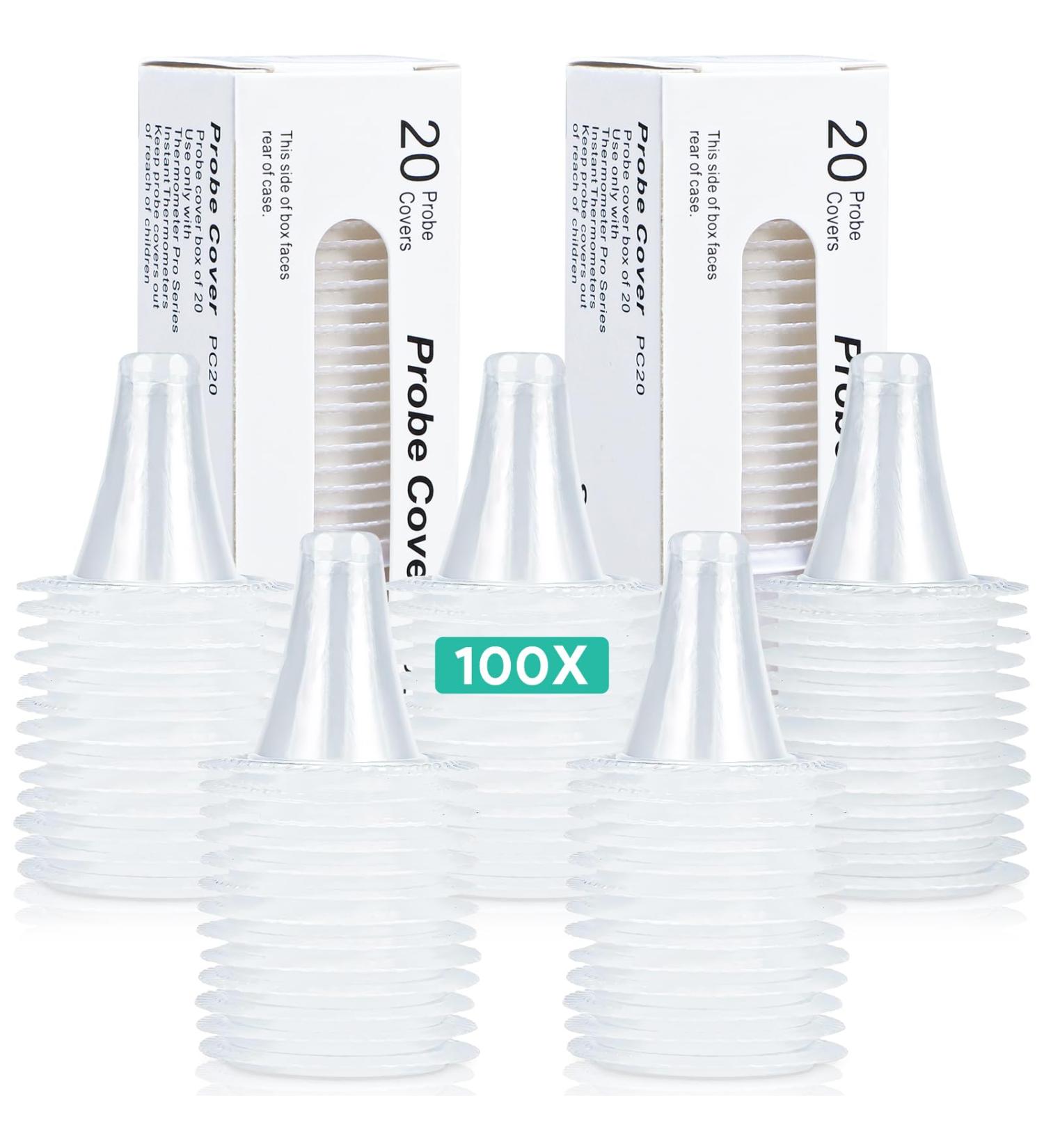 Buy 100 Pieces Brown Fever Thermometer Protective Caps | Compatible with All Brown Thermoscan Ear Covers - Ideal One-Way Covers for Accurate Temperature Measurement - Buy Online on GoSupps.com