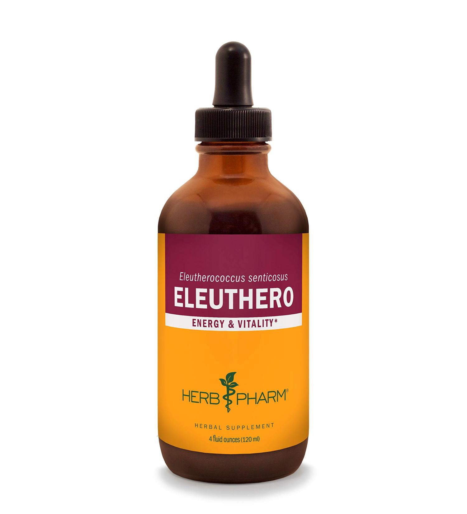 Herb Pharm Eleuthero Root Liquid Extract - 4 oz, Energy & Stamina Boost with Siberian Ginseng, Cane Alcohol Formula - Buy Online on GoSupps.com