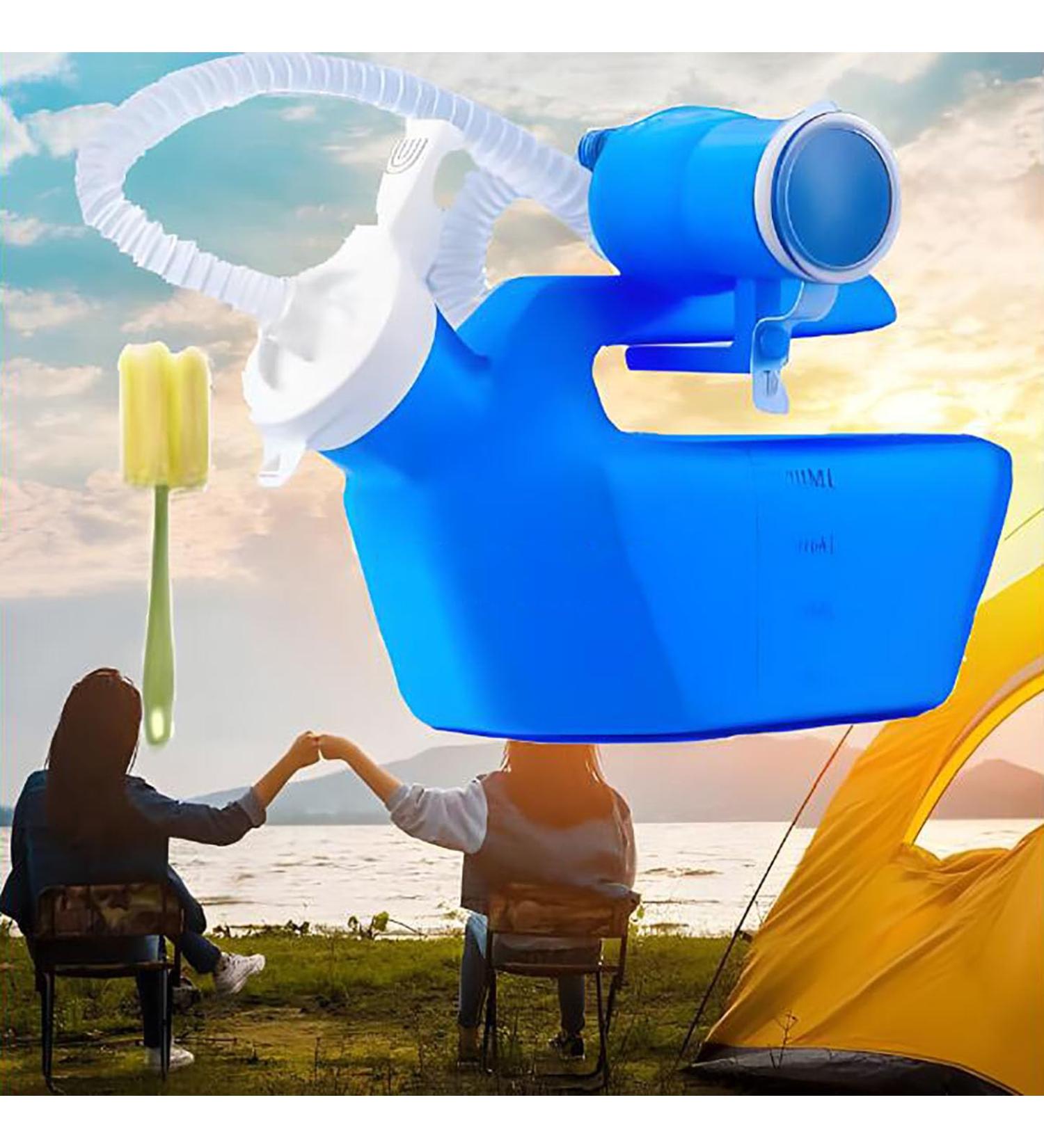 Blue ICEMOB Urinals for Men Male Urine Bottles Non Spill 2000ML Pee Bottle for Men with Cleaning Brush Clear Scale Portable Urinal for Home Camping Travel 1.6M Hose - Buy Online on GoSupps.com