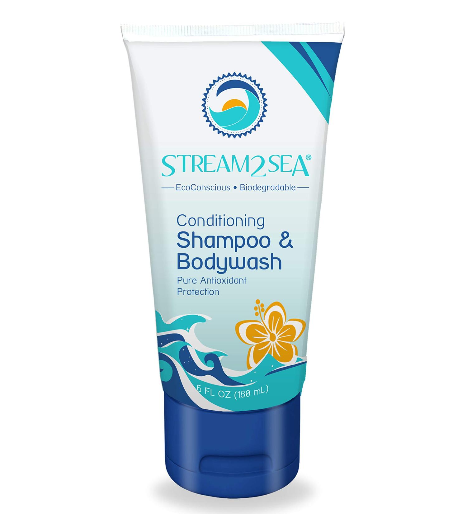 Stream2Sea 3-in-1 Outdoor Hair Shampoo, Bodywash & Conditioner | 6 Fl oz Organic Camping Soap | Reef Safe All Natural Formula | Men & Women's All-in-One Hair & Skin Care - Buy Online on GoSupps.com