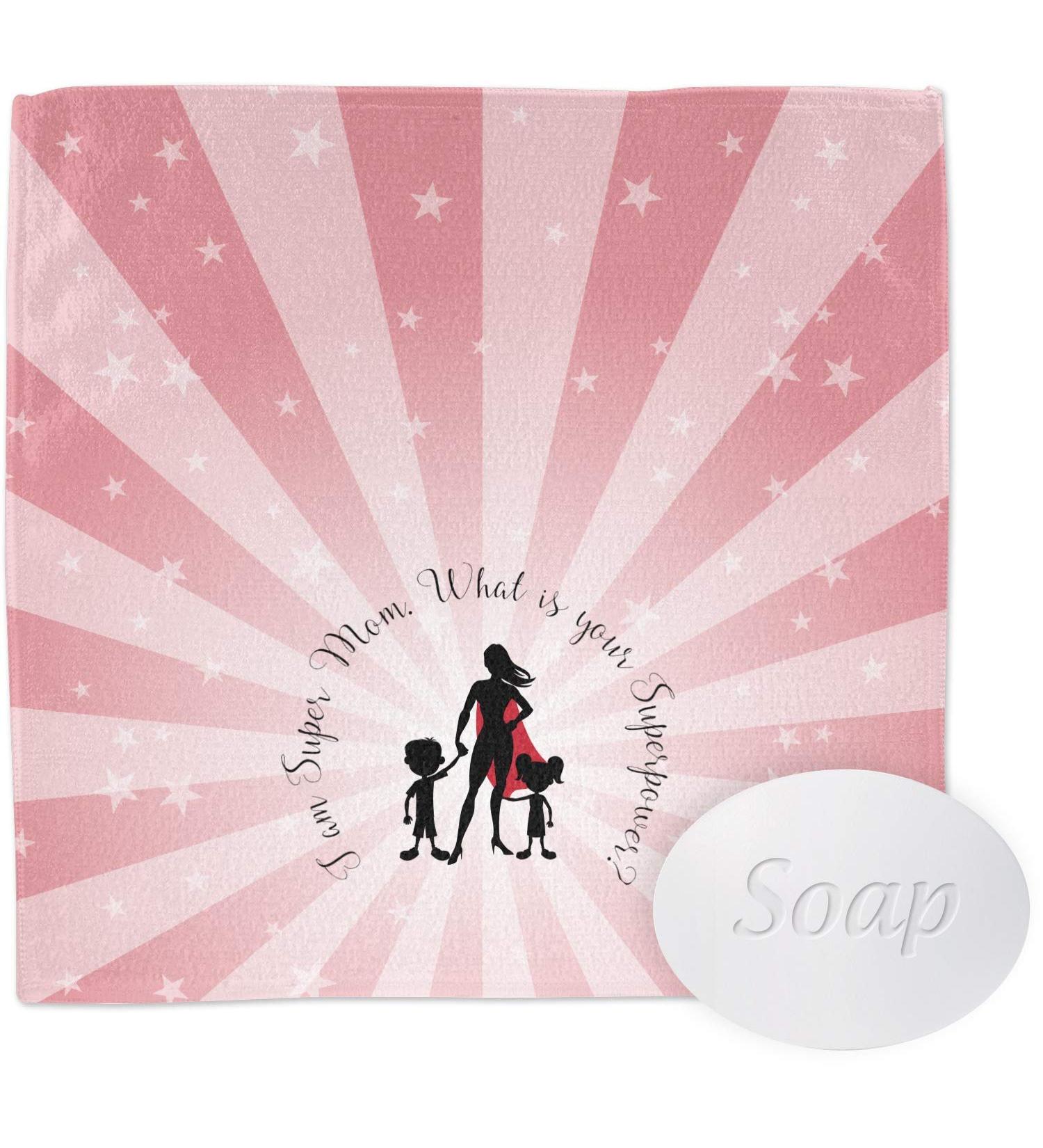 YouCustomizeIt Personalized Super Mom Washcloth