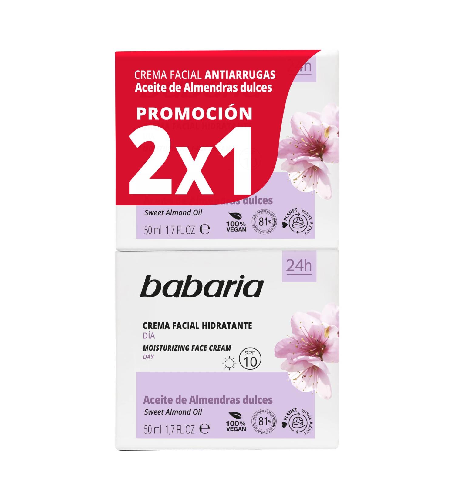 Babaria Almond Anti-Wrinkles Face Cream - 2 Units - Buy Online on GoSupps.com