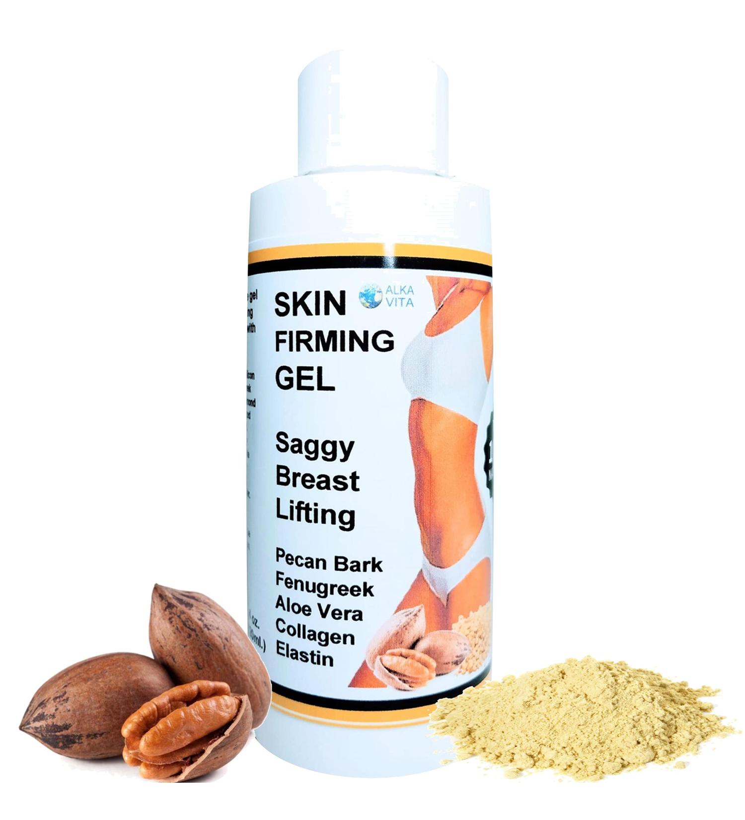 Skin Firming Topical Gel for Saggy Breasts | Elastin & Collagen | Fenugreek & Pecan Bark | Reduce Stretch Marks - Buy Online on GoSupps.com