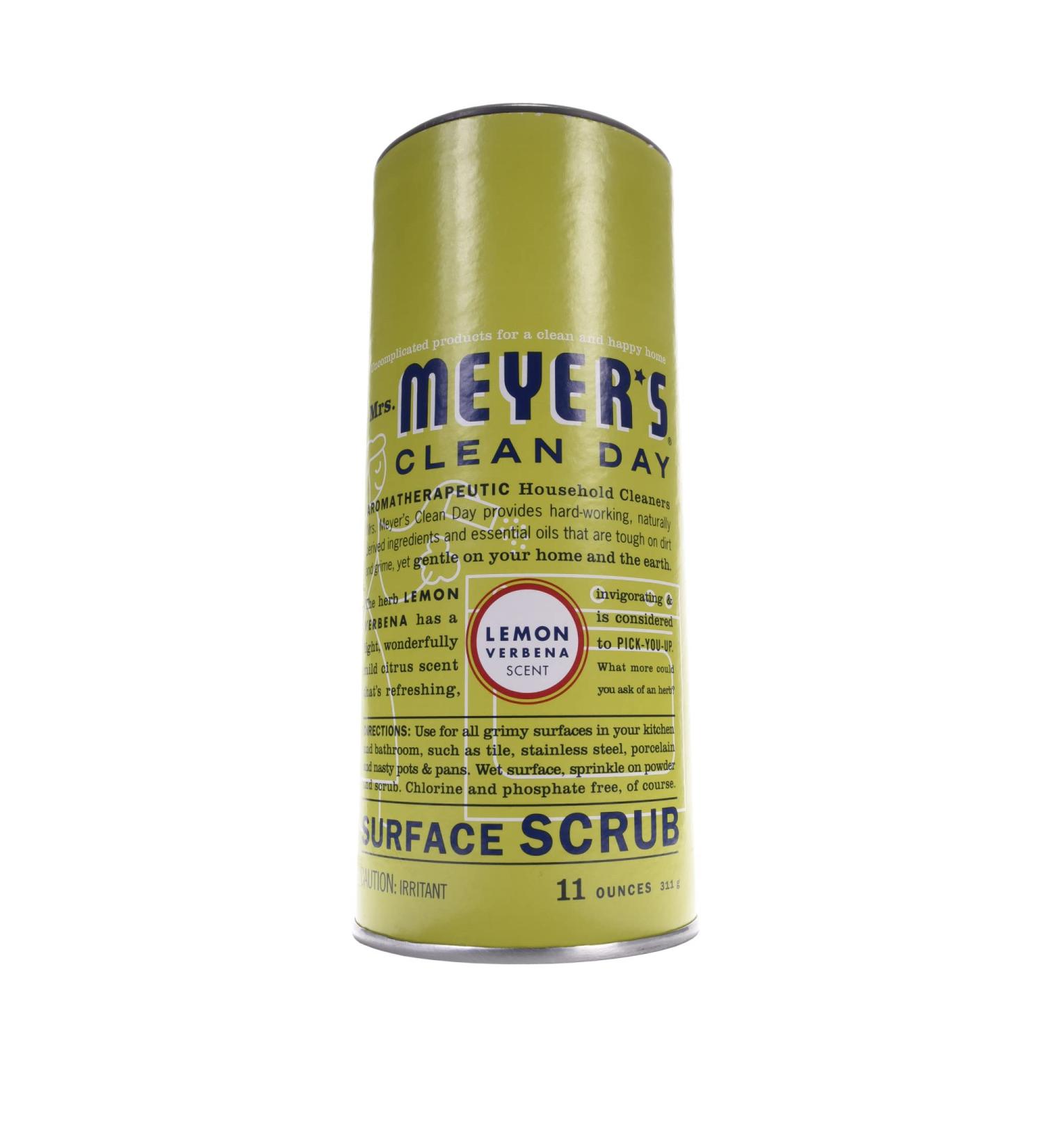 Mrs. Meyer's Non-Scratch Multi-Surface Scrub - Lemon Verbena, 11 oz - Grime Remover for Kitchen & Bathroom - Buy Online on GoSupps.com
