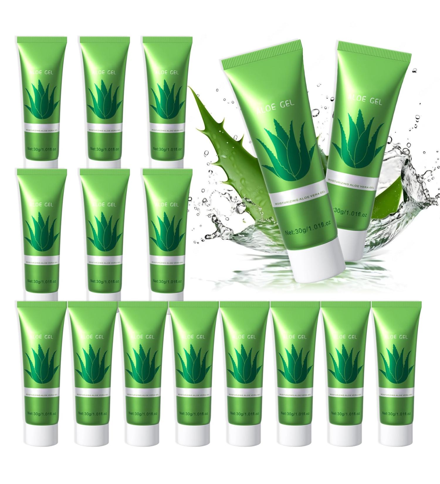 XMXueMei 16PCS Travel Size Aloe Vera Gel Organic Aloe Vera Gel for Face & Body Hydrating After Sun Care Lotion Moisturizing After Sun Care Lotion Set for All Skin Type 1.05 Oz - Buy Online on GoSupps.com