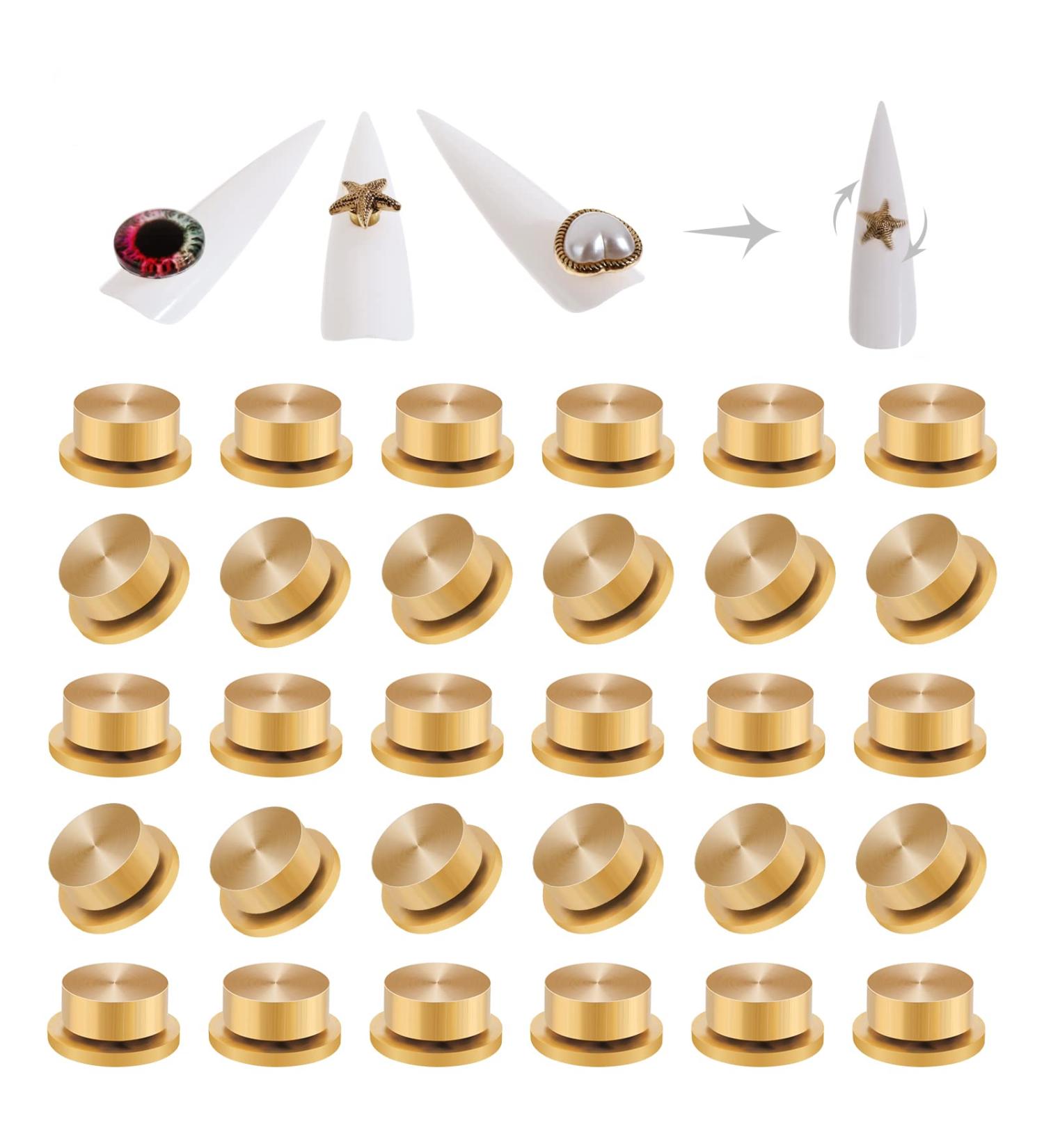 MWOOT 30 PCS Gold 3D Alloy Nail Charms for DIY Nail Decorations - Nail Art Bearings for Manicure Rhinestones - Nail Craft Supplies for Women and Girls - Buy Online on GoSupps.com