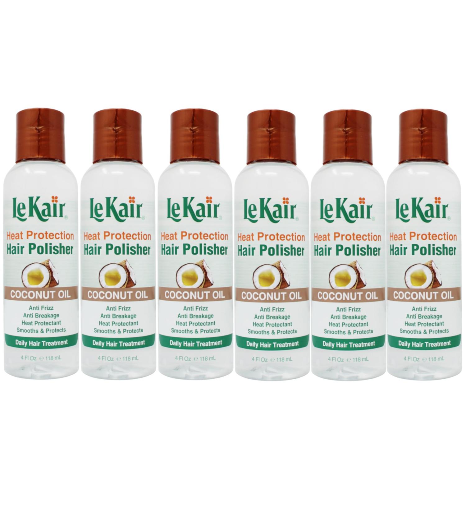 High Heat Protection Hair Polisher - Coconut Oil Anti Frizz Anti Breakage Heat Protectant Smooths & Protects Daily Hair Treatment 4 Fl Oz - 6 Pack - Buy Online on GoSupps.com