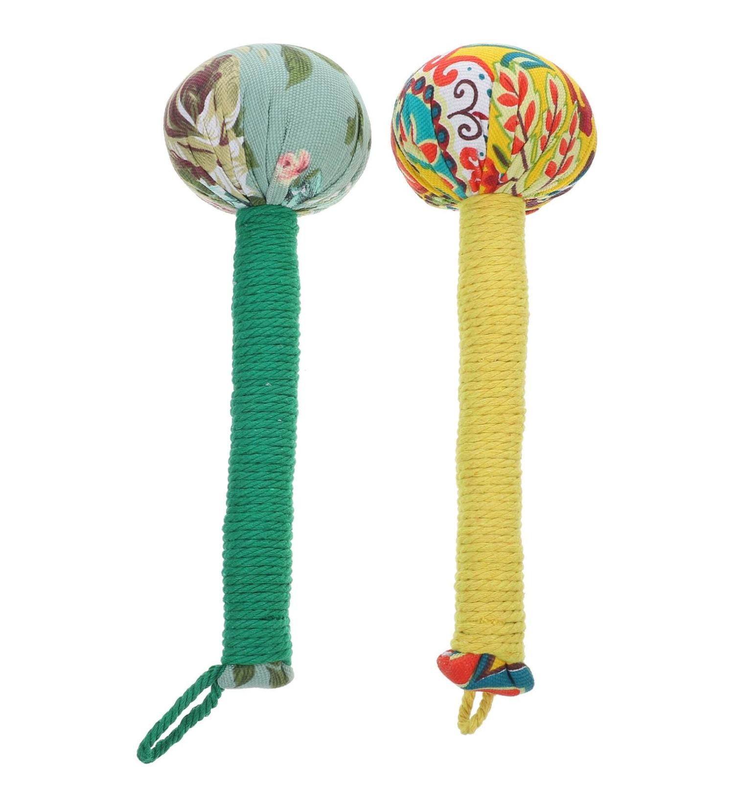 Minkissy Manual Hammer Massager Set | 2-Piece Body & Back Massage Hammer | Tai-Chi Ball & Long Hand Tool for Pain Relief | Ideal for Waist Neck Legs & Back - Buy Online on GoSupps.com