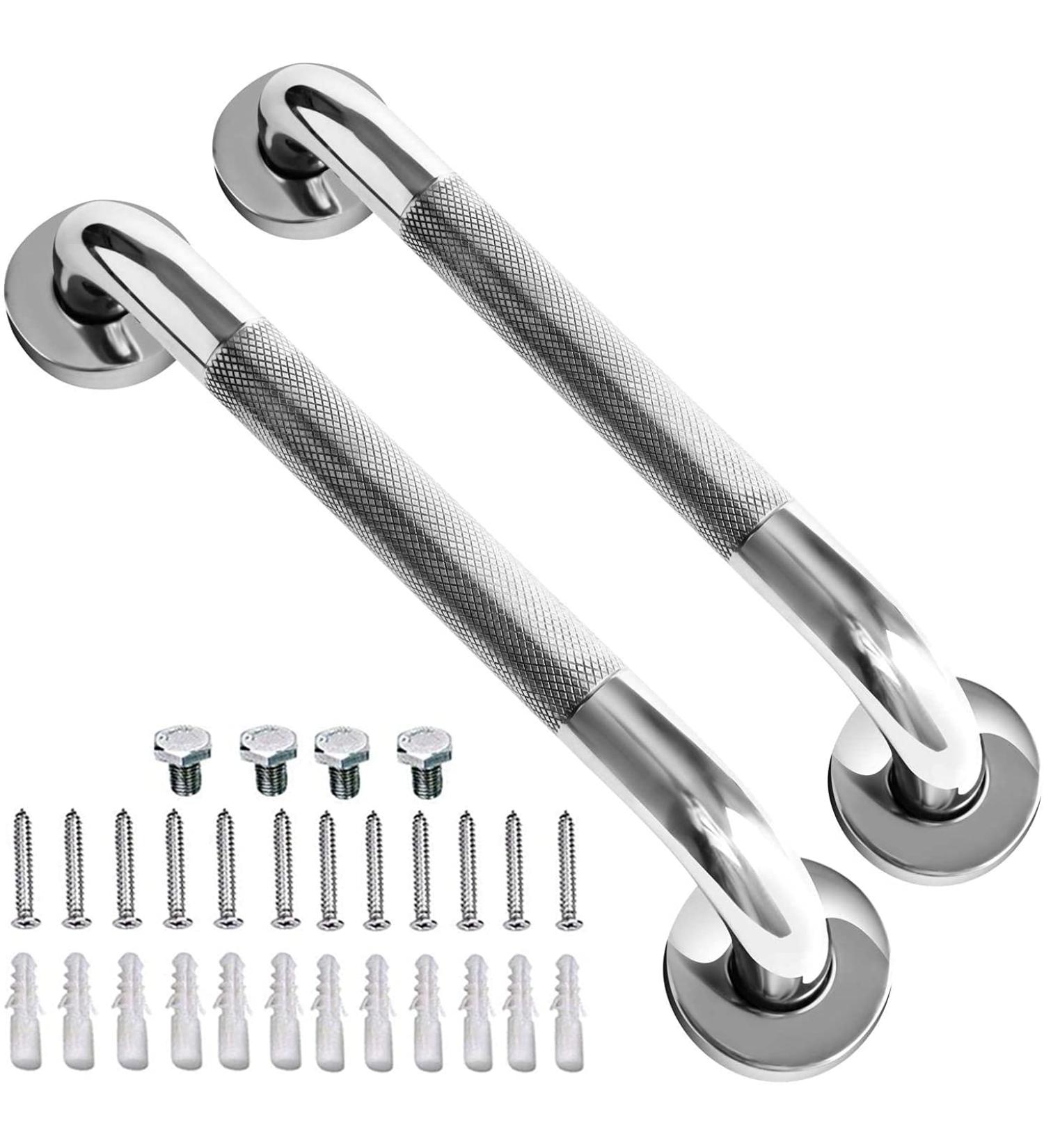 Grab Bars for Shower 2 Pack 12 Inch Anti Slip Shower Handles for Elderly Safety Shower Grab Bar Stainless Steel Handicap Grab Bars for Bathroom 12Inch - Buy Online on GoSupps.com