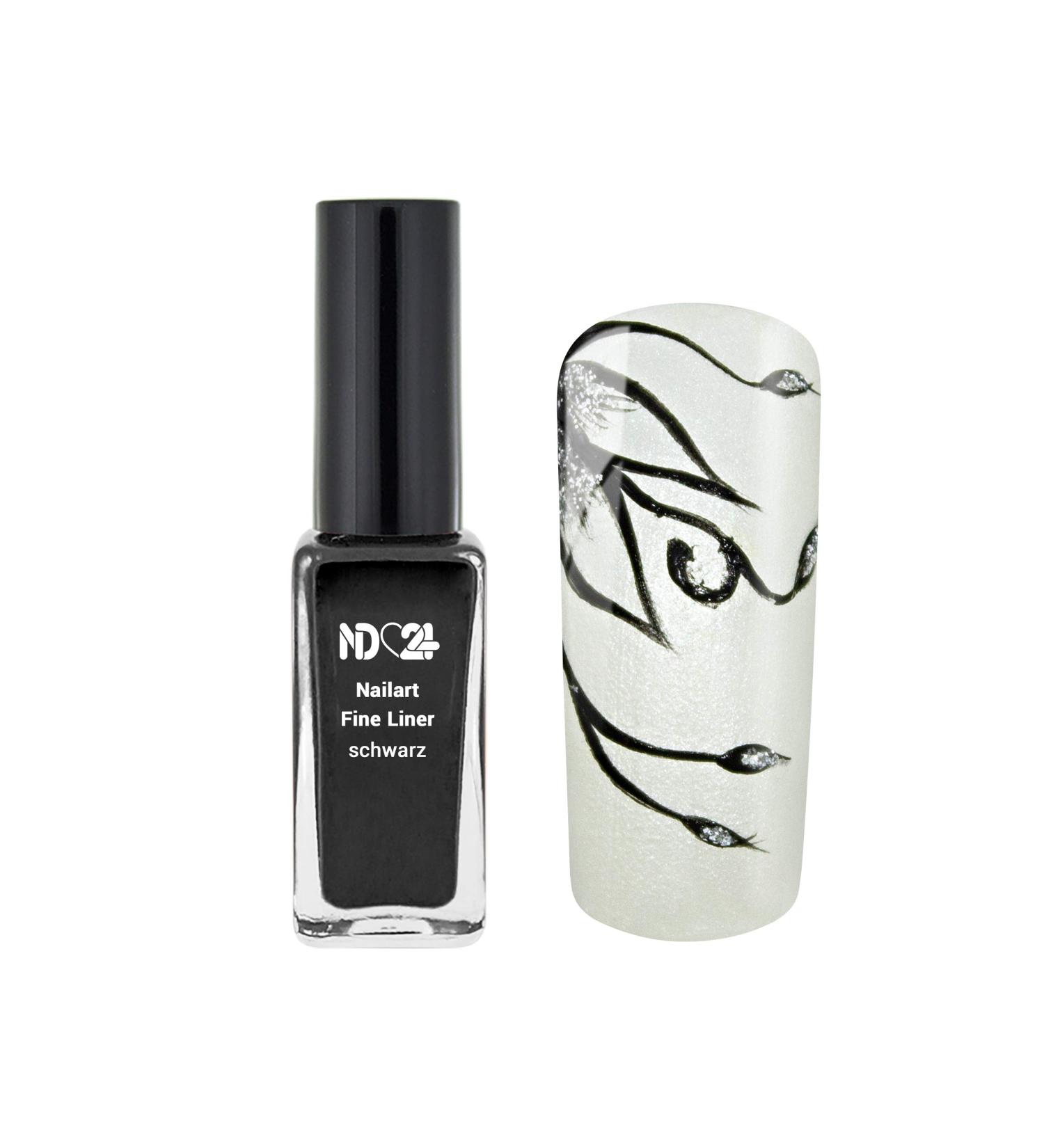 Premium Black Fine Liner for Nail Art - Made in Germany - International Shipping Available - Buy Online on GoSupps.com