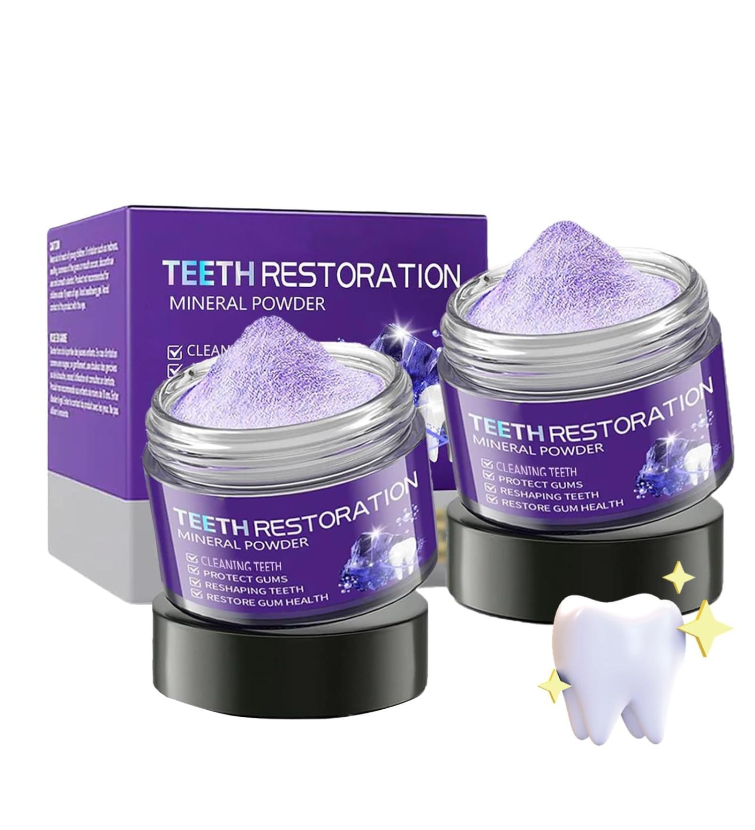 Tooth Repair Mineral Powder Tooth Mineral Powder Teeth Whitening Mineral Powder Purple Whitening Powder Effectively Strengthen Teeth and Gums - Buy Online on GoSupps.com