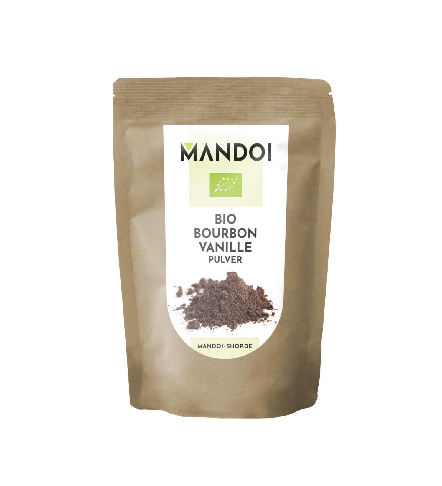 Buy Mandoi Organic Bourbon Vanilla Powder 15g - 100% Pure Madagascar Vanilla - No Additives - Buy Online on GoSupps.com