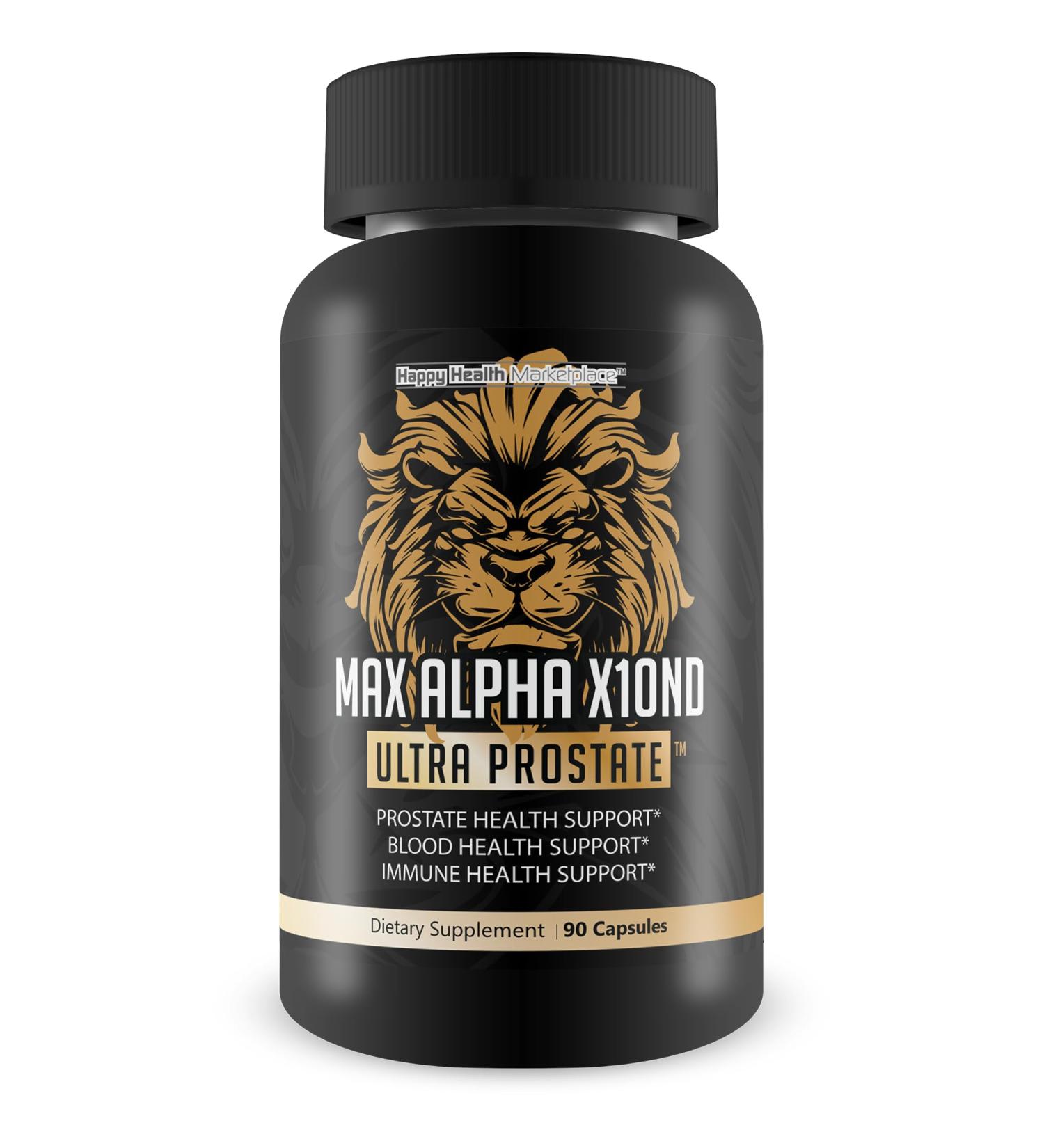 Max Alpha X10ND Ultra Prostate - T Prostate Support for Men - Promote Energy & Endurance - Blood Flow Support for Prostate Health with Vitamin D Ginseng Green Tea & Zinc - Immune Support Benefits - Buy Online on GoSupps.com