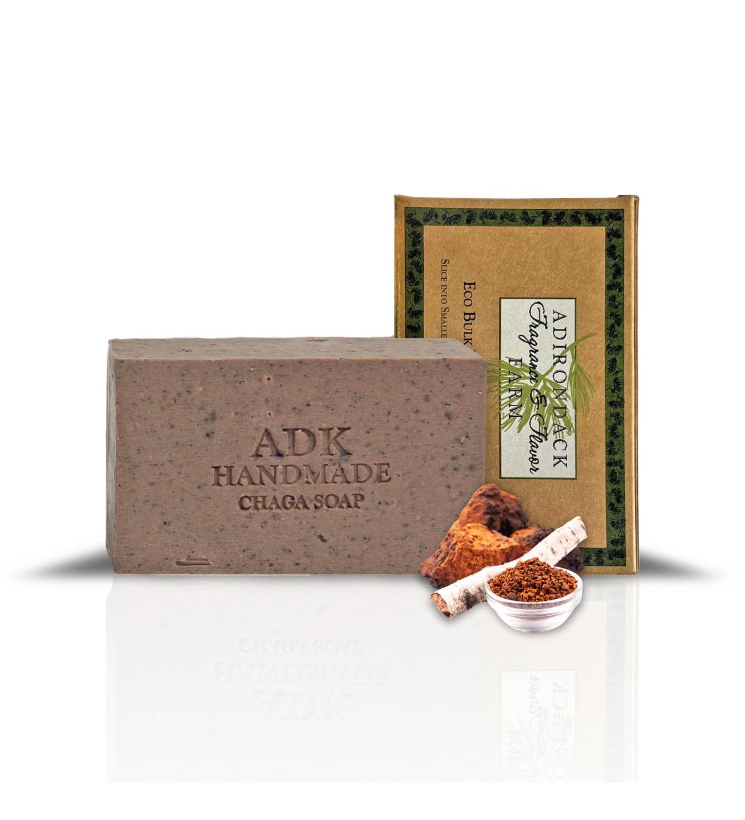 ADK Natural Chaga Soap Bar 16 oz - Handmade Organic Vegan Olive Oil Soap for Dry Sensitive Skin - Moisturizing Body Soap for Men Women & Babies - Buy Online on GoSupps.com