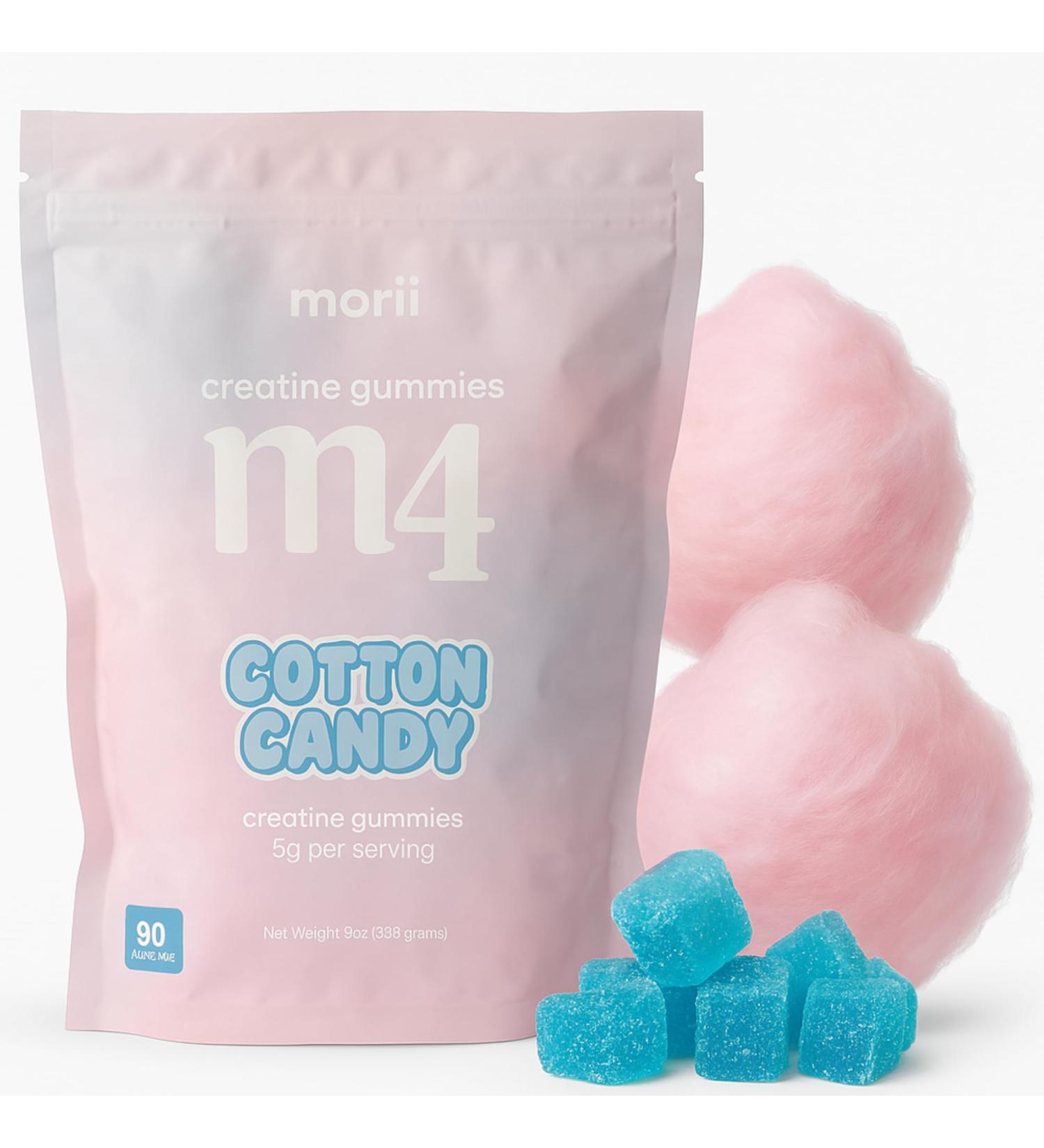 Morii- Creatine Monohydrate Gummies for Women 5 MG Per Serving | Muscle Strength Recovery Endurance for Women & Men (Cotton Candy) (90 Count) - Buy Online on GoSupps.com
