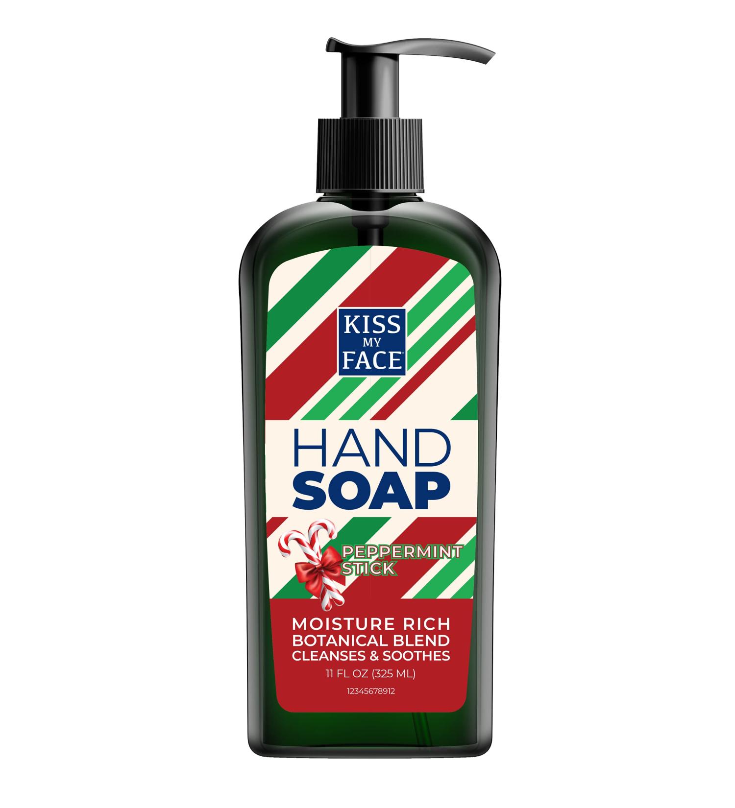 Kiss My Face Peppermint Hand Soap Moisture Rich Botanical Blend Cleanses and Soothes 11 Fl Oz