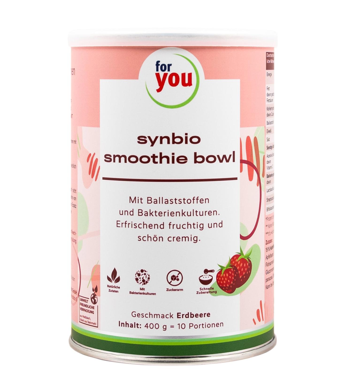 Synbio Smoothie-Bowl 400G | Colon-Friendly Superfood | 100% Natural Strawberry | Fiber-Rich with Probiotics Oats Chia Seeds & More - Buy Online on GoSupps.com
