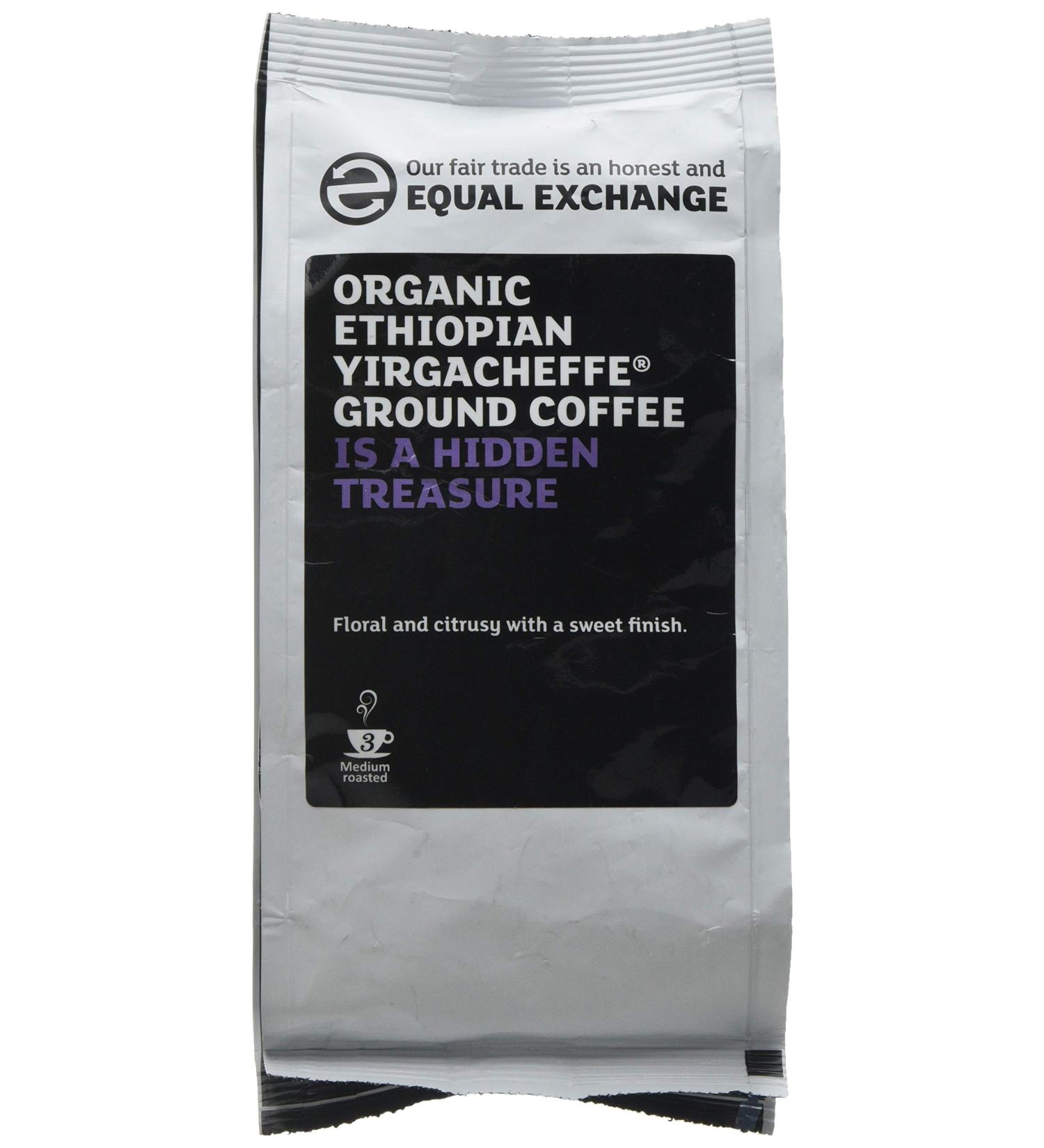 Equal Exchange Ethiopian Yirgacheffe Ground Coffee 227 g (Organic) - Buy Online on GoSupps.com