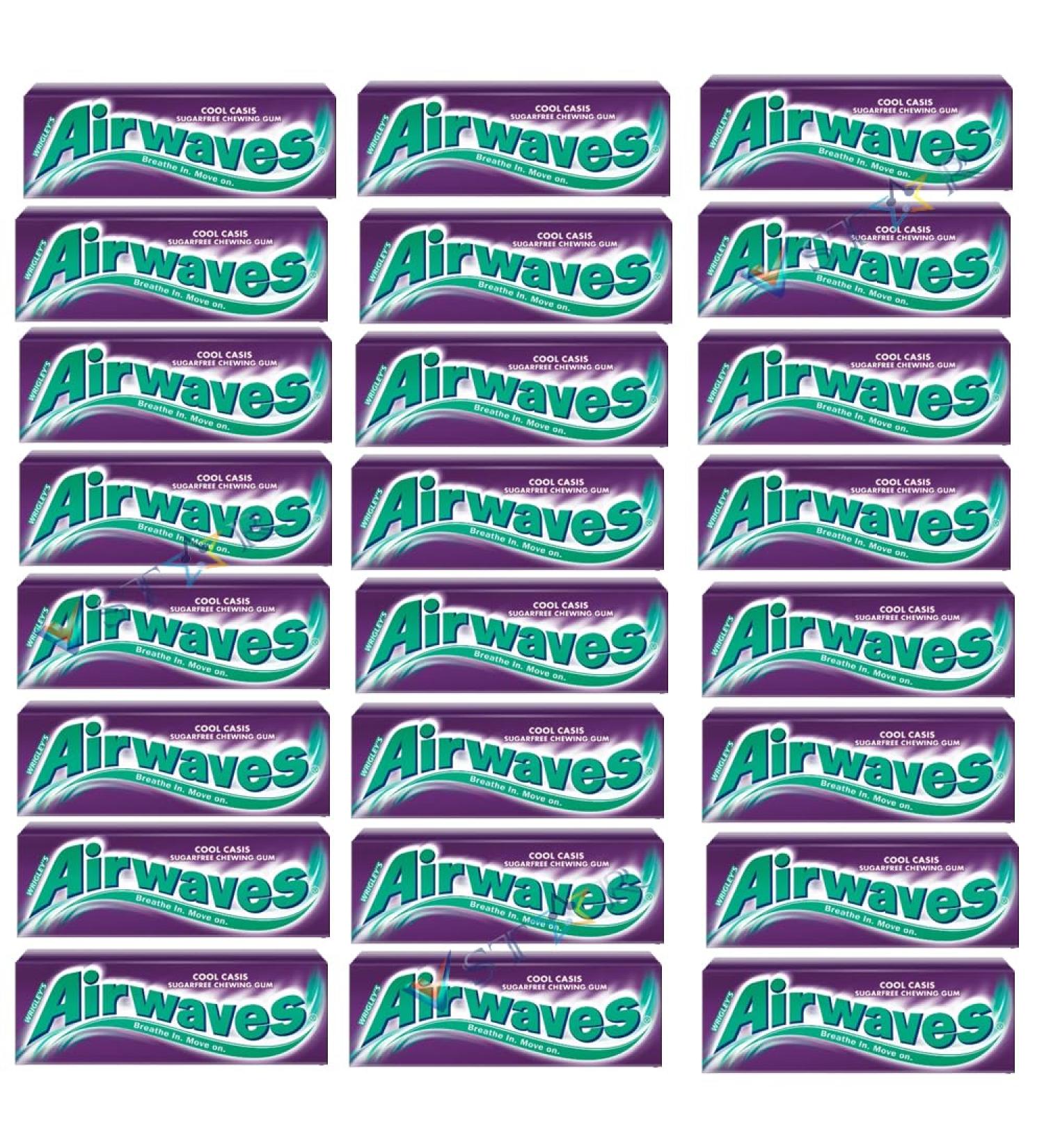 Wrigley s Airwaves Menthol Eukaliptus Lime & Ginger & Cool Cassis Chew gum -14g (Pack of 10 Cool Cassis)