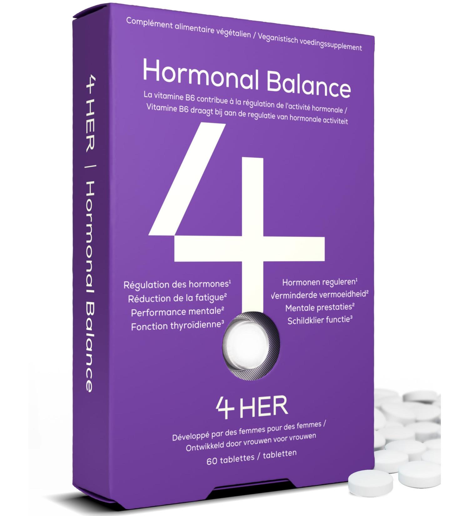 VM Sverige AB 4 HER Hormone Balance for Women 60 Vegan Tablets with Damiana Ginseng Saffron & Vitamin B6 Hormonal Balance for Women Reduced Fatigue and Mental Performance - Buy Online on GoSupps.com