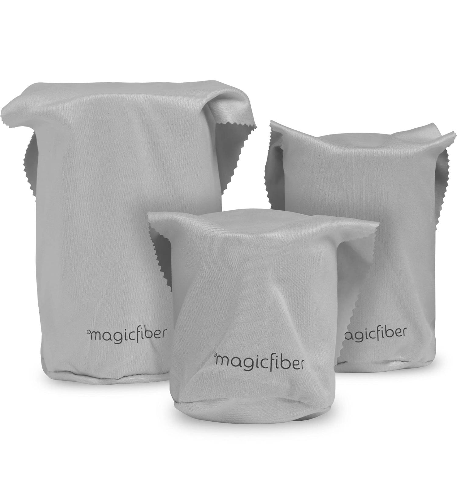 MagicFiber Microfiber Camera Lens Pouches (3 Pack) - Soft Bags with Cleaning Cloth for Camera Lens Storage - Buy Online on GoSupps.com