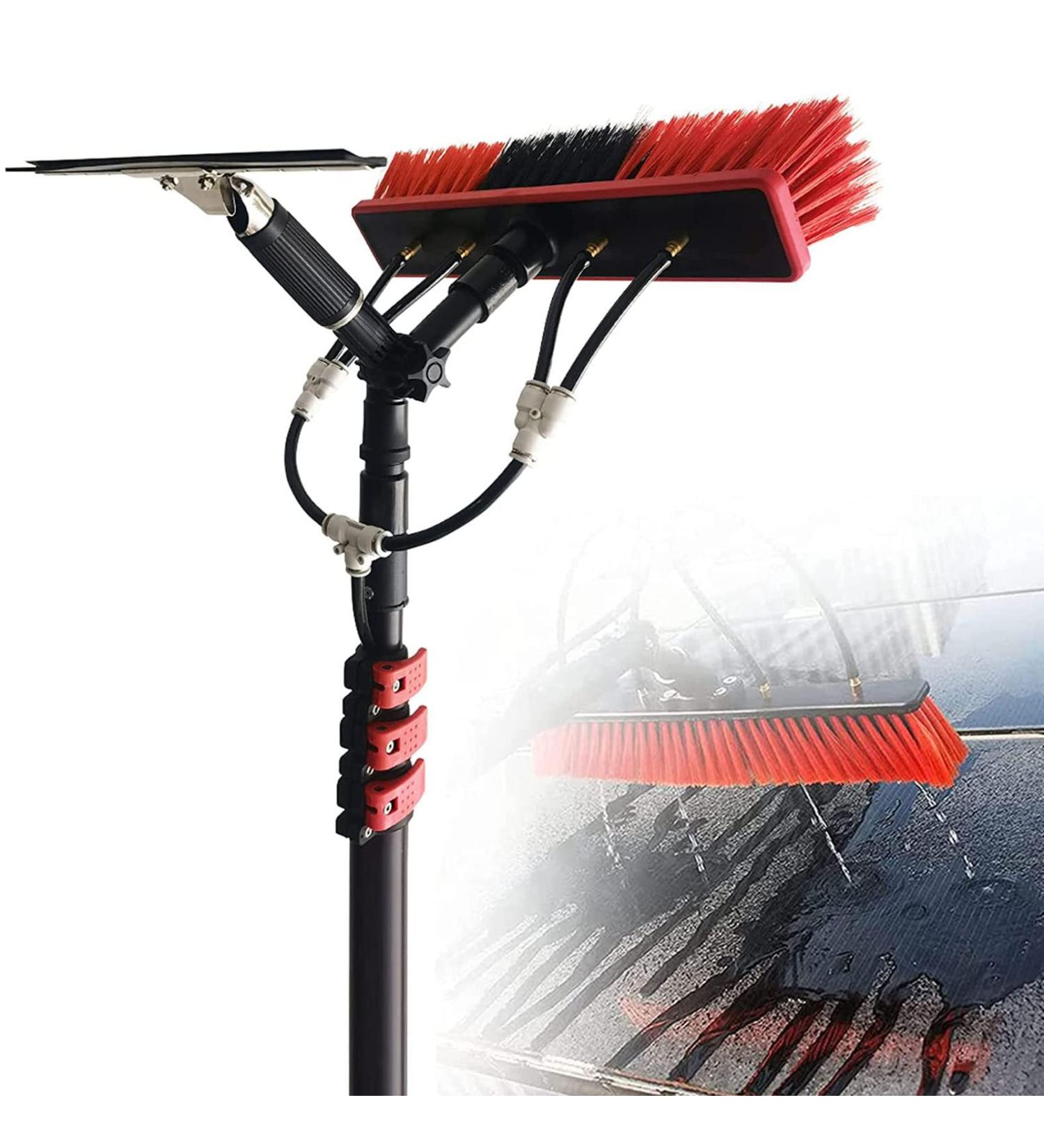 GIZMIT 12-39FT Window Cleaning Pole Outdoor Water Fed Telescopic 2 in 1 Brush Squeegee Attachment Professional Extendable Cleaner Conservatory Roof Gutters 39FT/12M - Buy Online on GoSupps.com