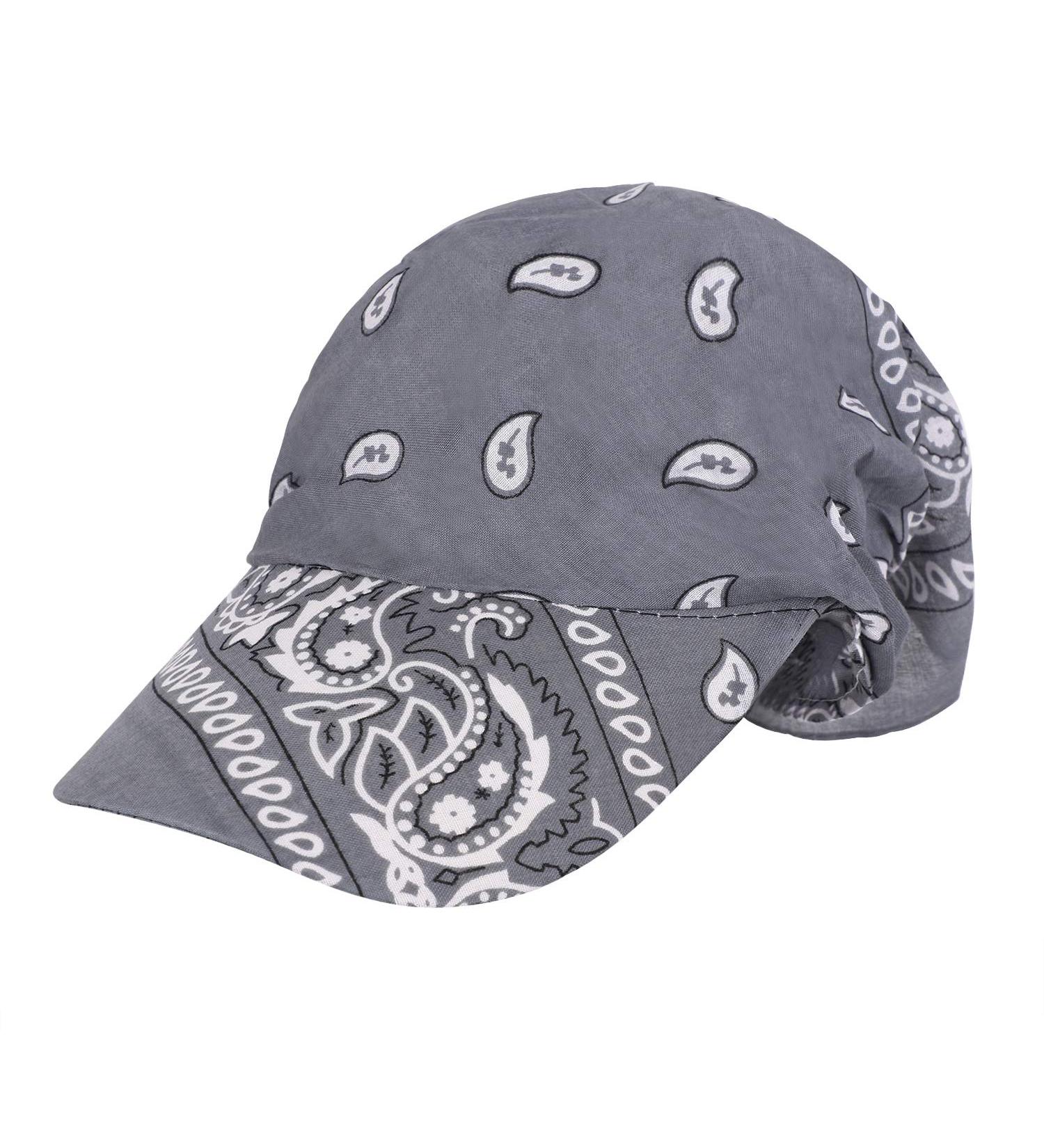 Ruixib Ladies Headscarf & Sun Hat - Anti-UV Folding Bandana Cap for Hair Loss | Stylish Retro Design for Golf Tennis & Baseball - Gray - Buy Online on GoSupps.com