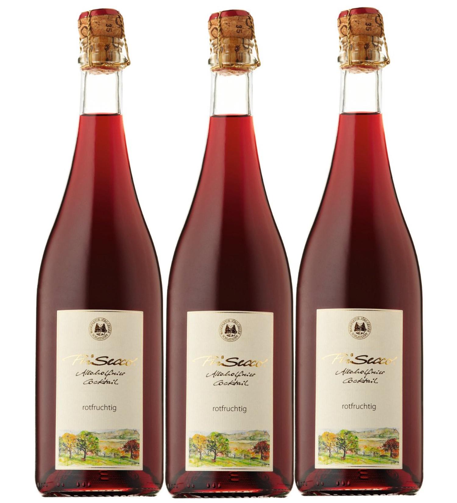 Poiget Prisecco J rg Geiger Manufacture Alcohol-Free 0.75 Litres Pack of 3