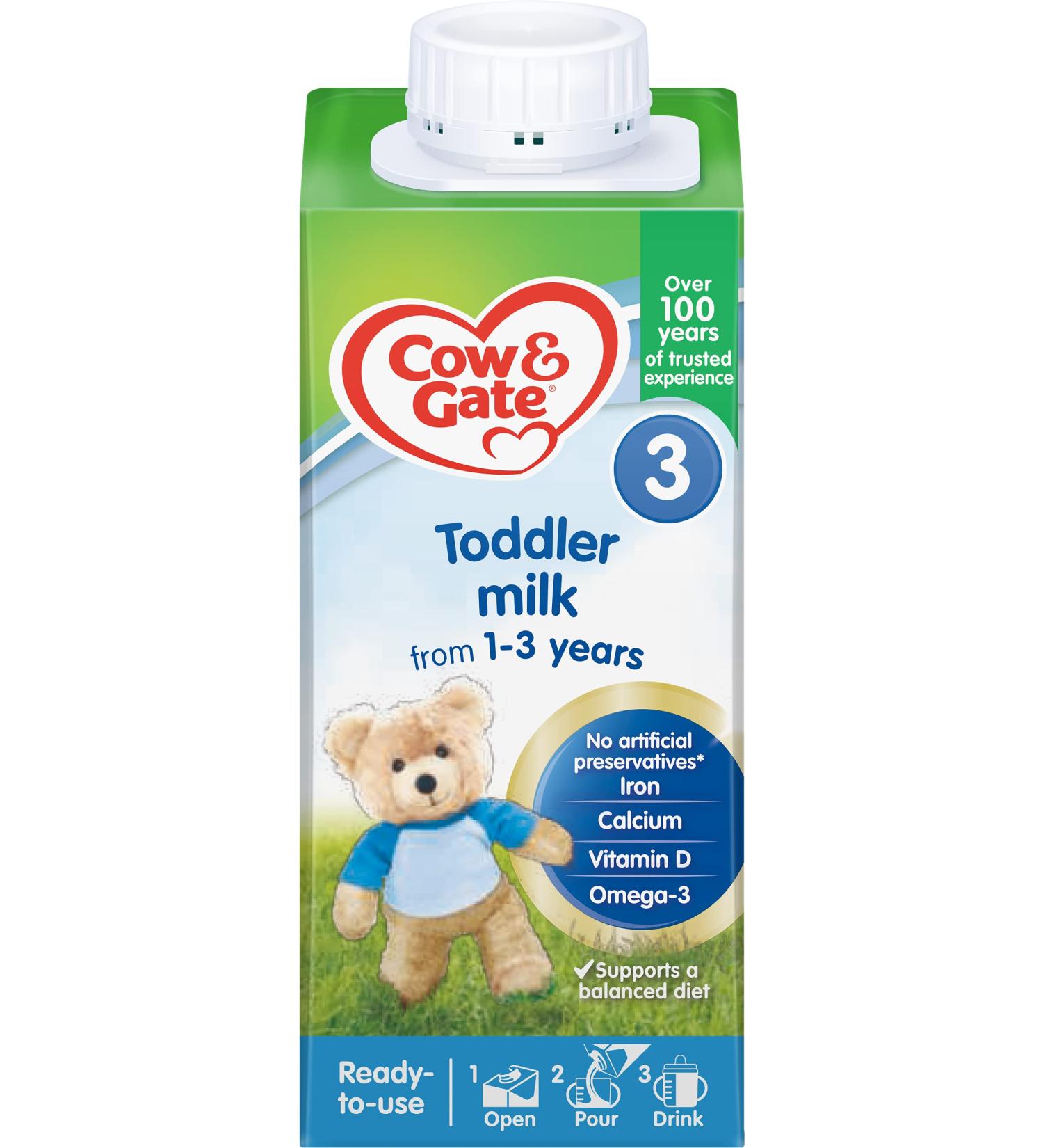 Cow & Gate 3 Toddler Milk 200ml (1-3 Years) - Buy Online on GoSupps.com