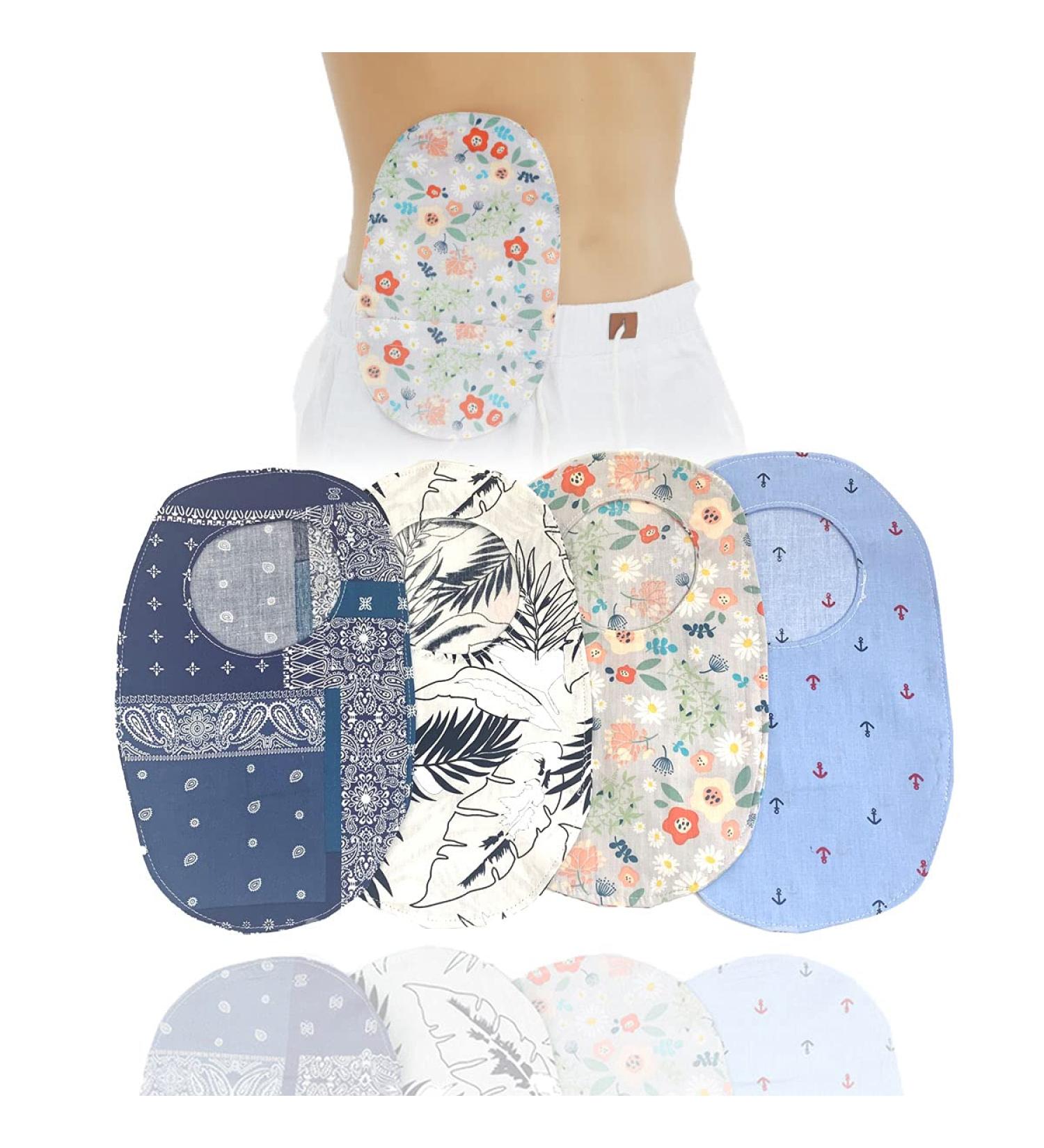 Stretchy Ostomy Support Garment 4 Pcs Set with Round Opening for Ileostomy Stoma - HXCH Colostomy Bag Covers - Buy Online on GoSupps.com
