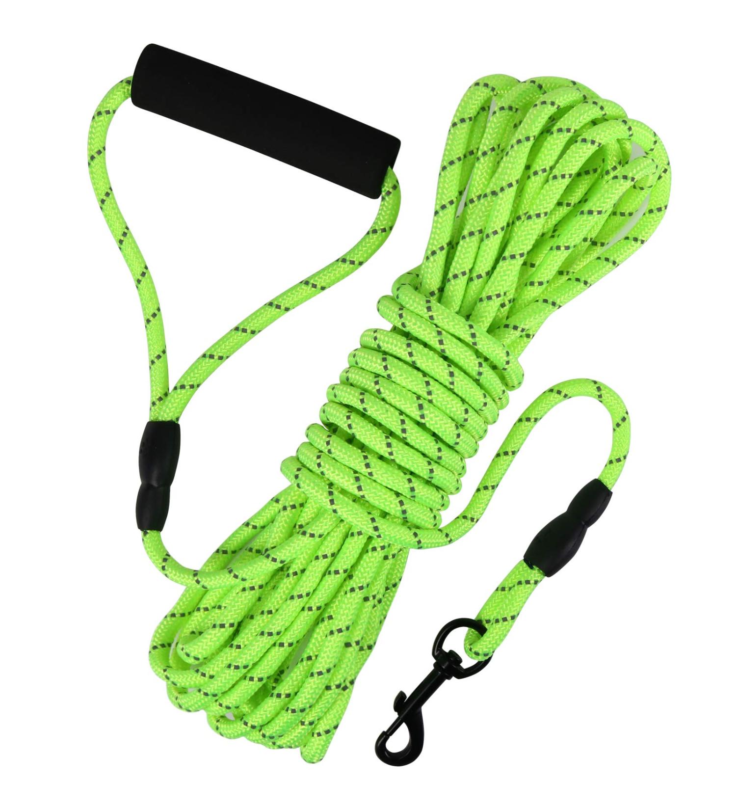 Vivifying Long Dog Lead 32FT Reflective Training Line for Camping Hiking Beach - Green - Buy Online on GoSupps.com