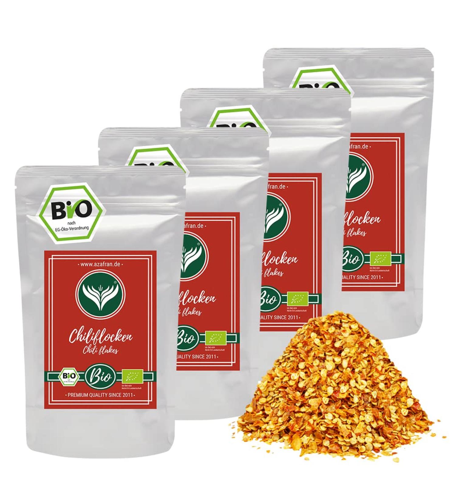 Buy Azafran ORGANIC Chili Crushed - Hot Chili Flakes 1kg (1000g) | Premium Quality for International Shipping - Buy Online on GoSupps.com