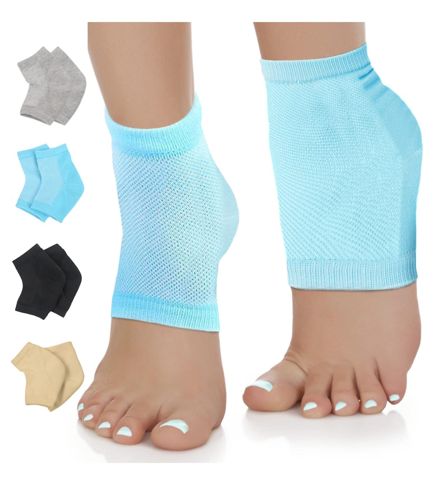 Nado Care Moisturizing Gel Socks for Dry Cracked Heels - 4 Pair Pink - Buy Online on GoSupps.com