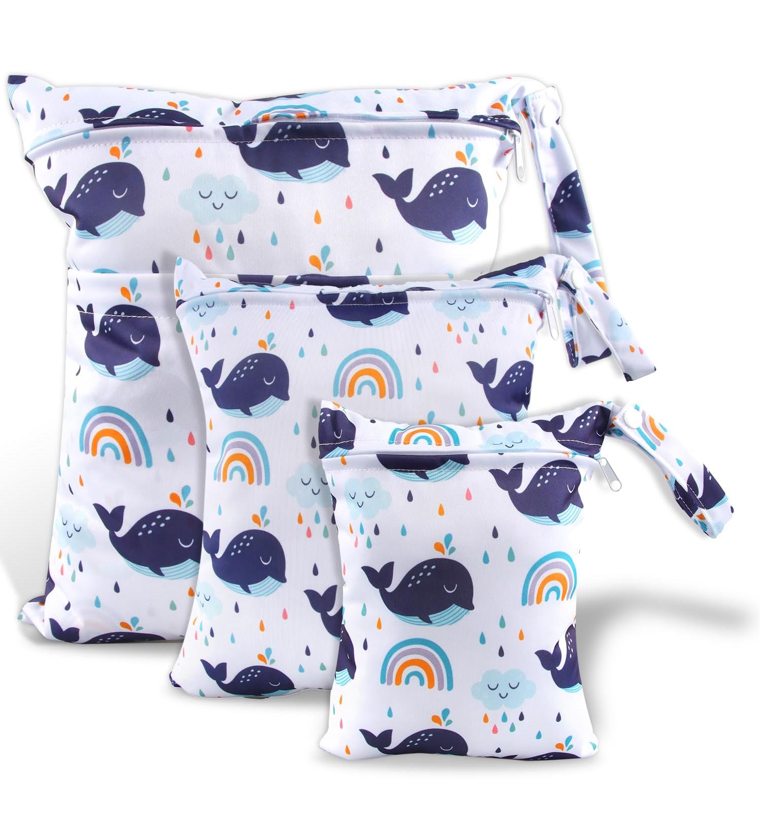 Ekong Diaper Pockets Wetbags - Waterproof Washable 3-Piece Organizer for Toddler Diapers Travel Gym Beach & Pool - Buy Online on GoSupps.com